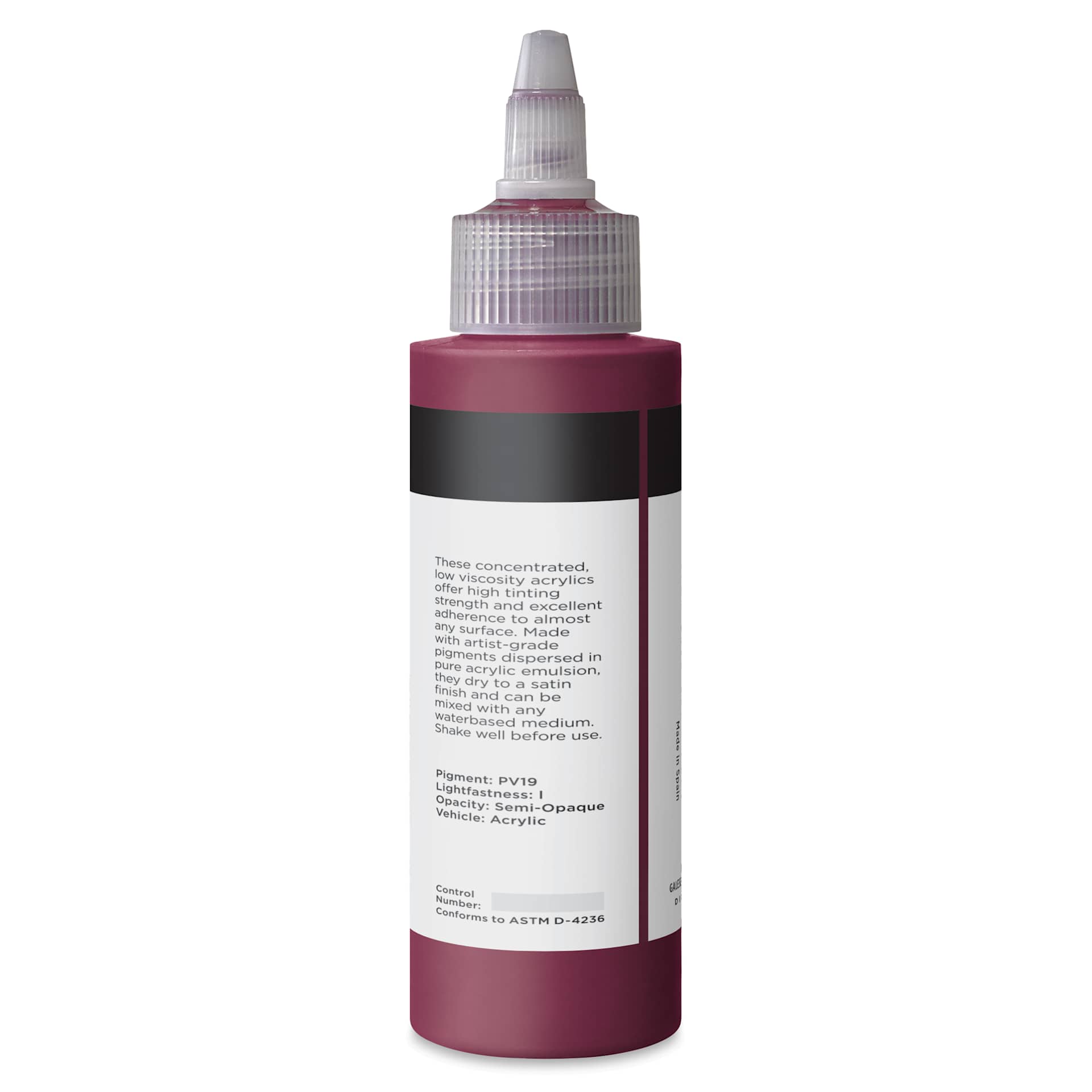 Blick Artists’ Fluid Acrylic - Quinacridone Violet, 100 ml back