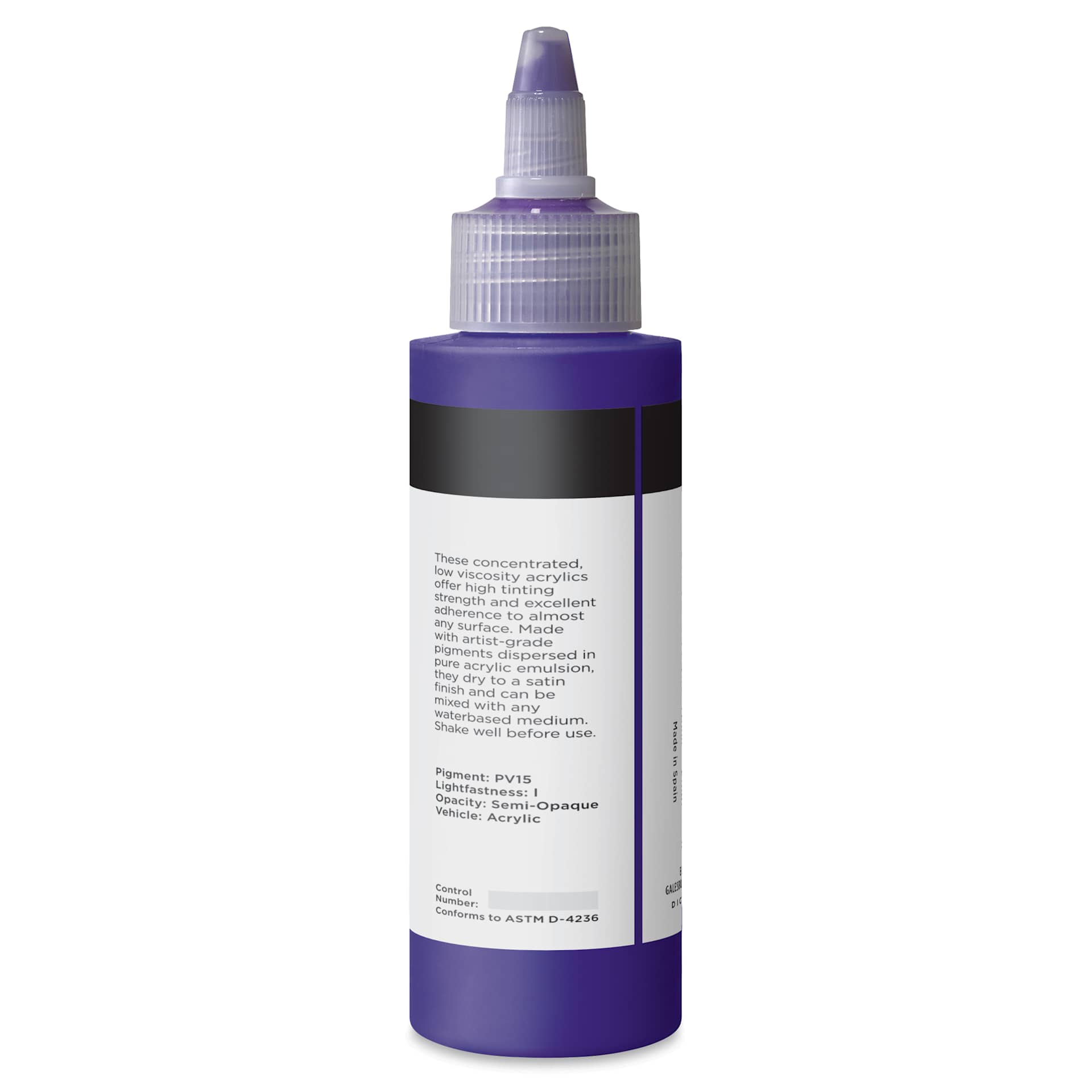 Blick Artists’ Fluid Acrylic - Ultramarine Violet, 100 ml back