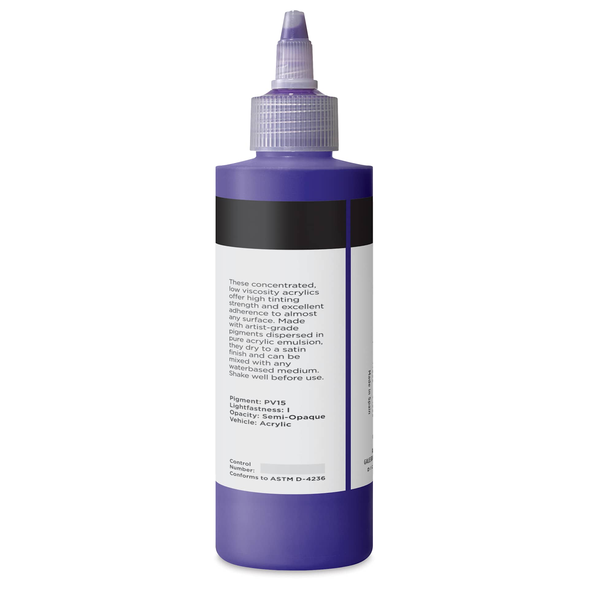 Blick Artists’ Fluid Acrylic - Ultramarine Violet, 200 ml back