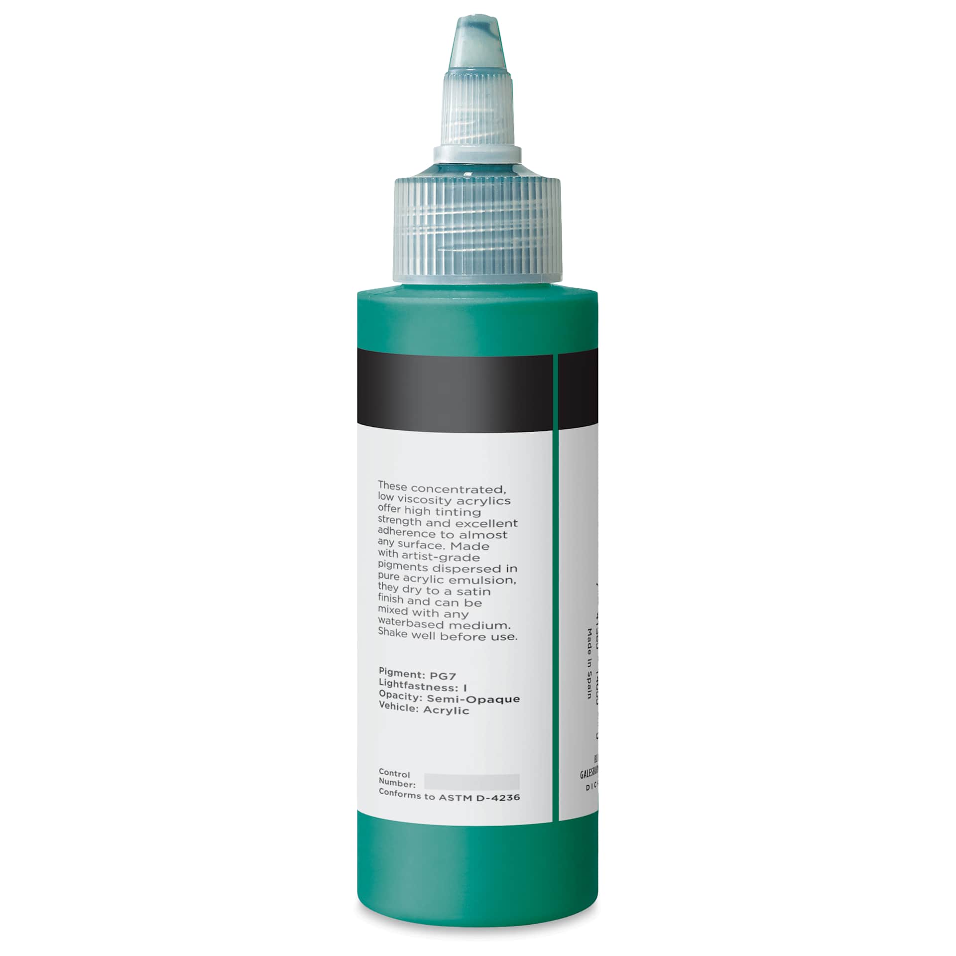Blick Artists’ Fluid Acrylic - Phthalo Green, 100 ml back