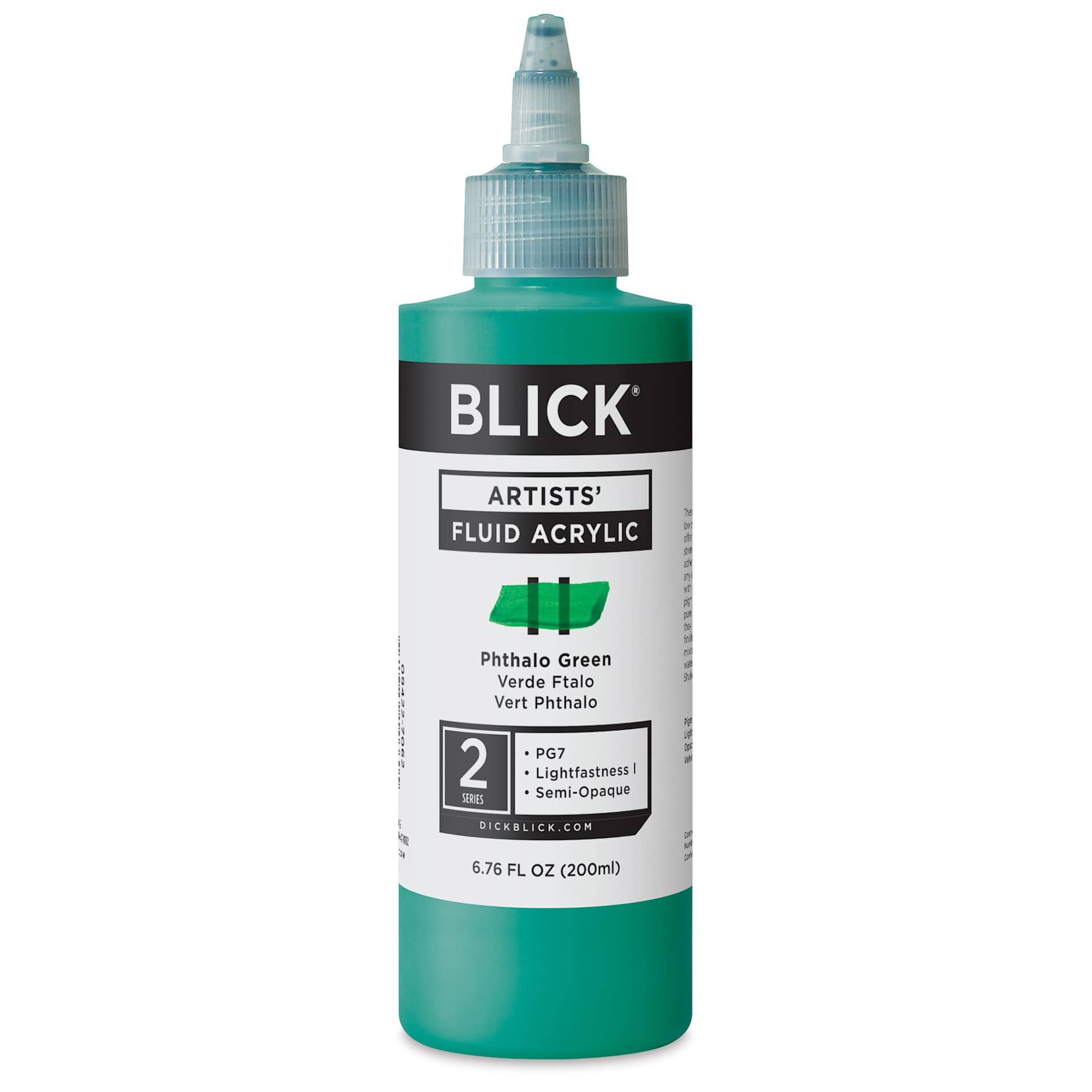 Blick Artists’ Fluid Acrylic - Phthalo Green, 200 ml