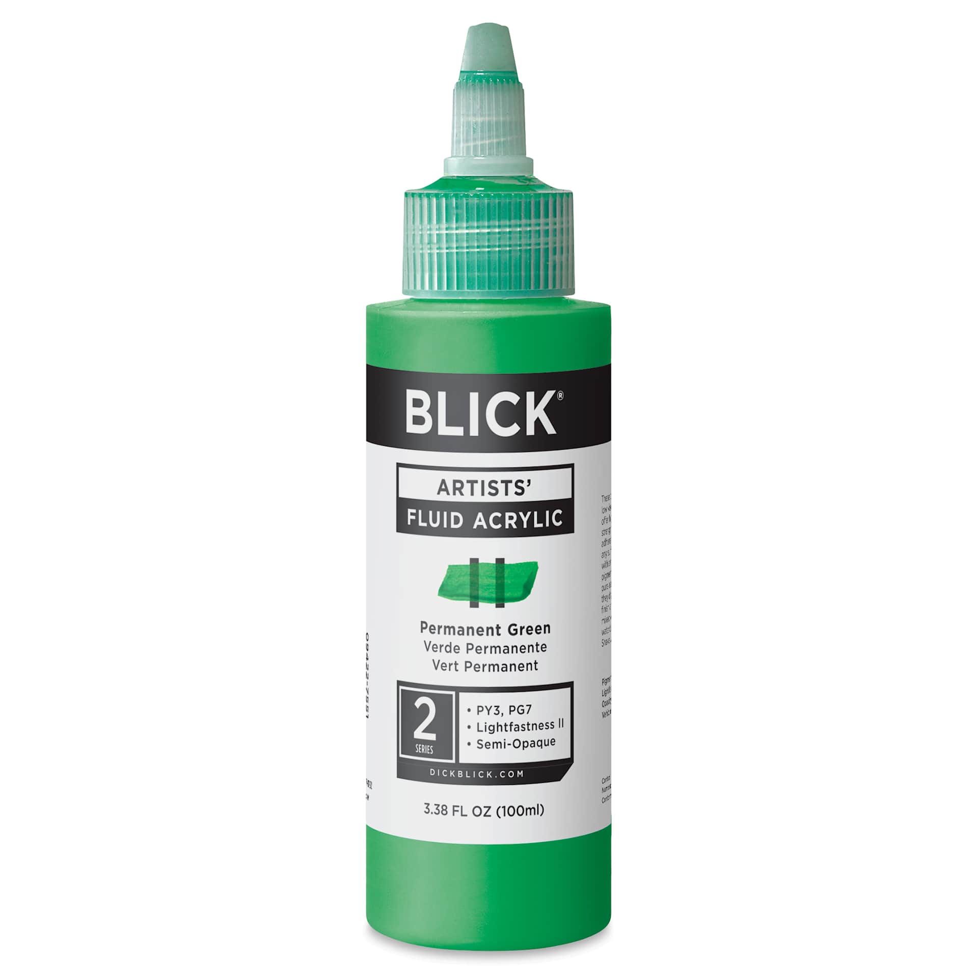 Blick Artists’ Fluid Acrylic - Permanent Green, 100 ml