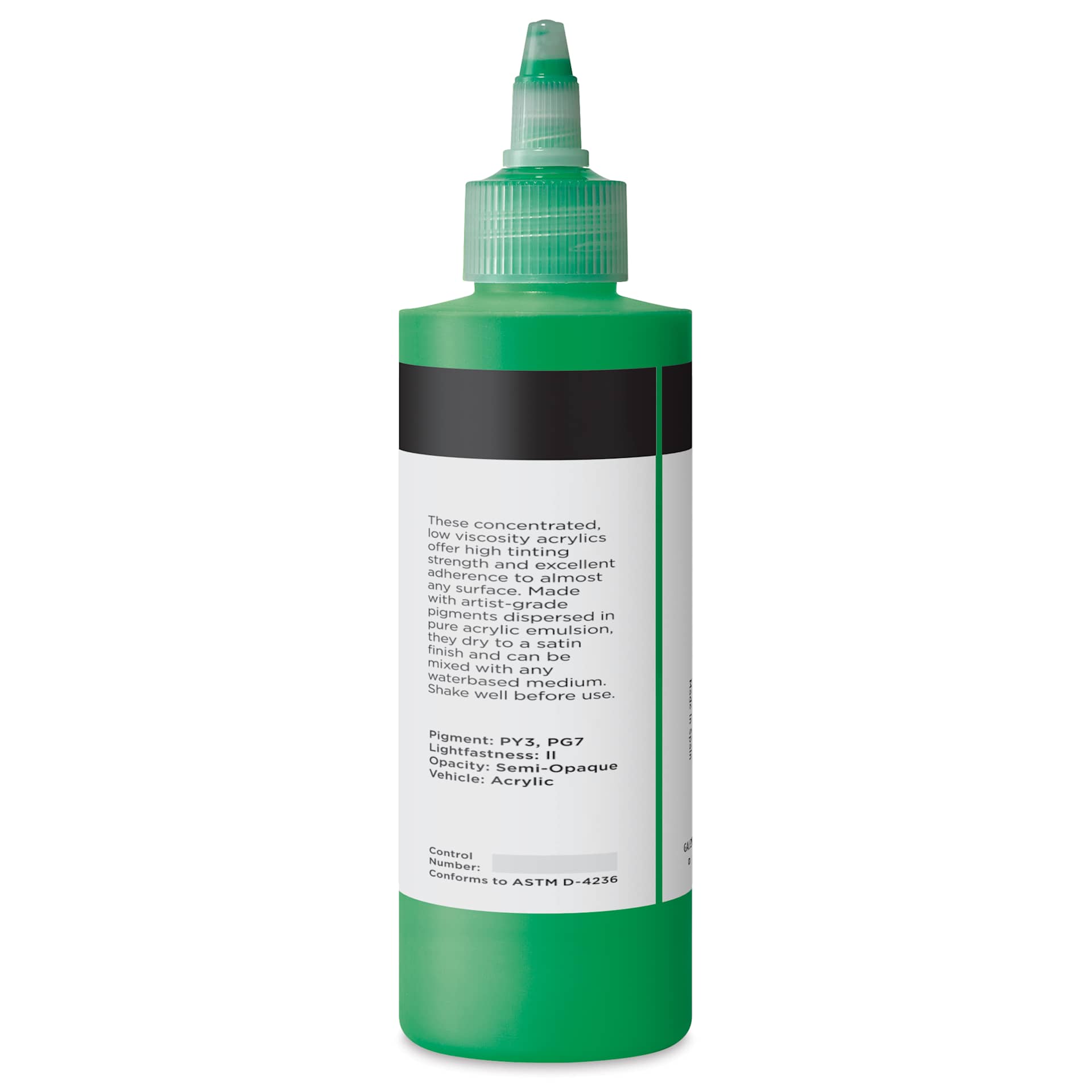 Blick Artists’ Fluid Acrylic - Permanent Green, 200 ml back