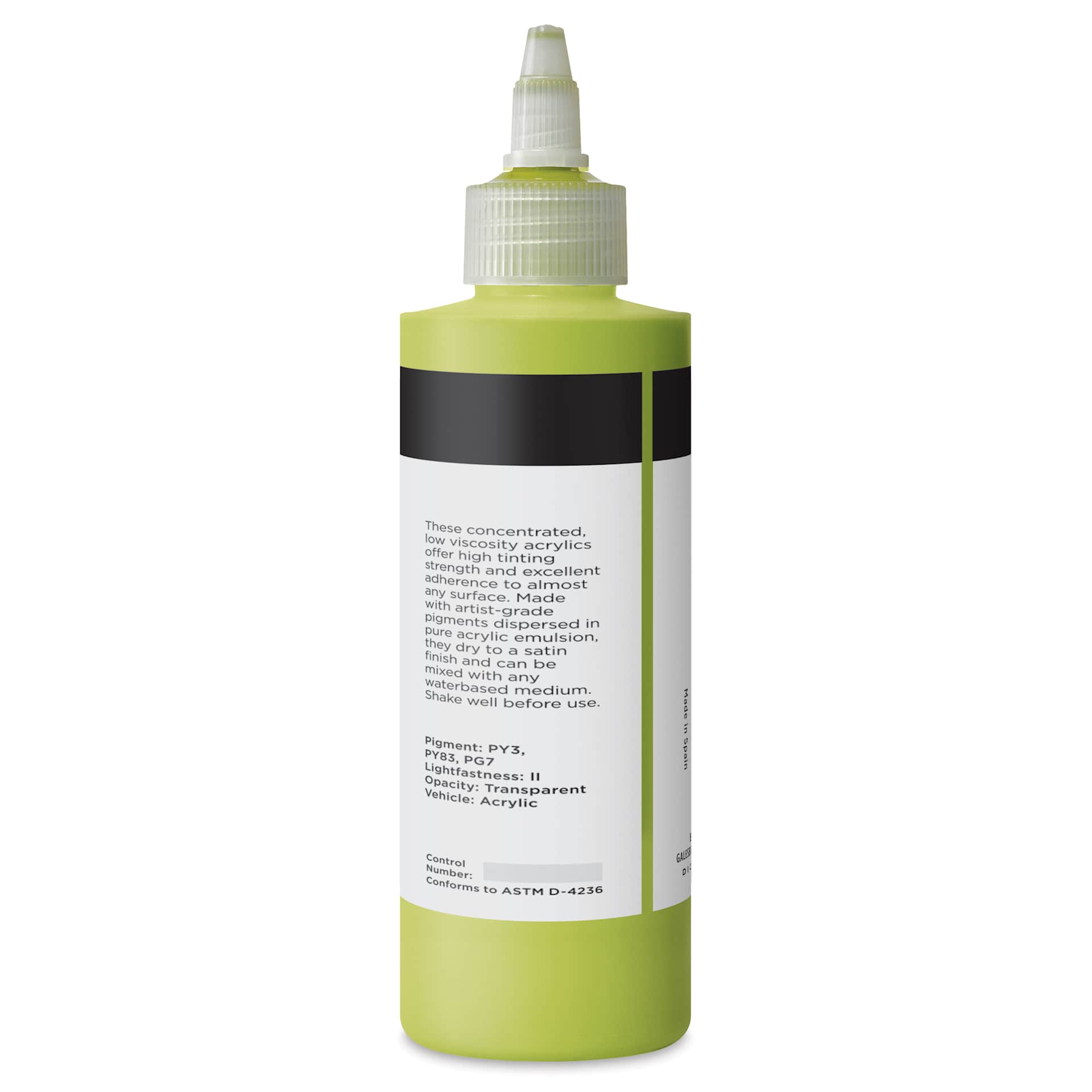 Blick Artists’ Fluid Acrylic - Gold Green, 200 ml back
