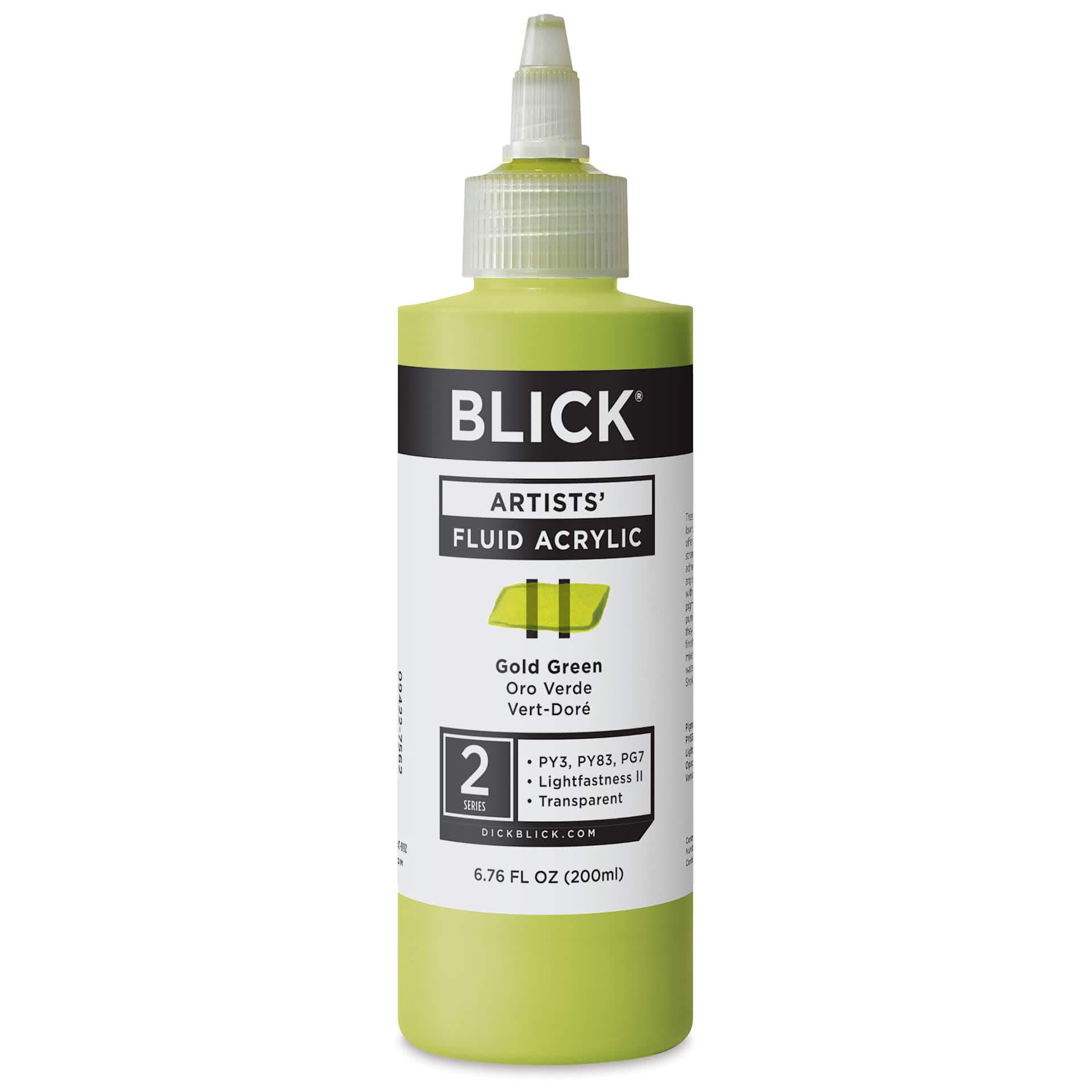 Blick Artists’ Fluid Acrylic - Gold Green, 200 ml