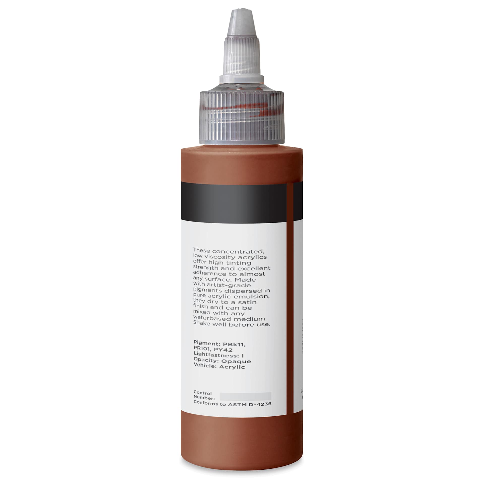 Blick Artists’ Fluid Acrylic - Burnt Sienna, 100 ml back
