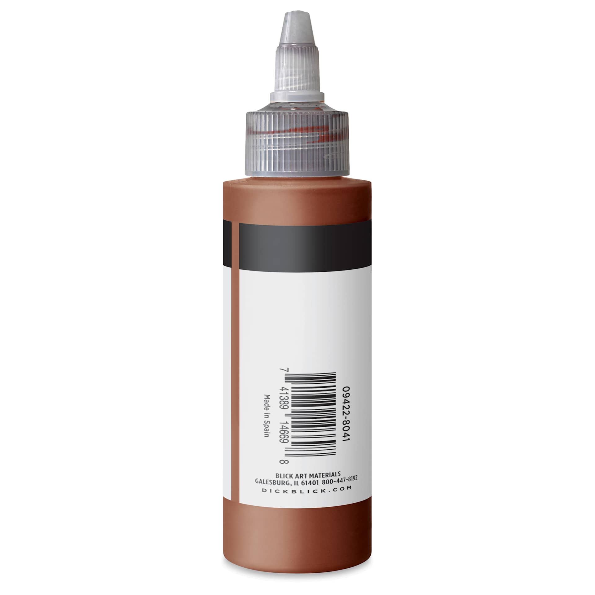 Blick Artists’ Fluid Acrylic - Burnt Sienna, 100 ml side