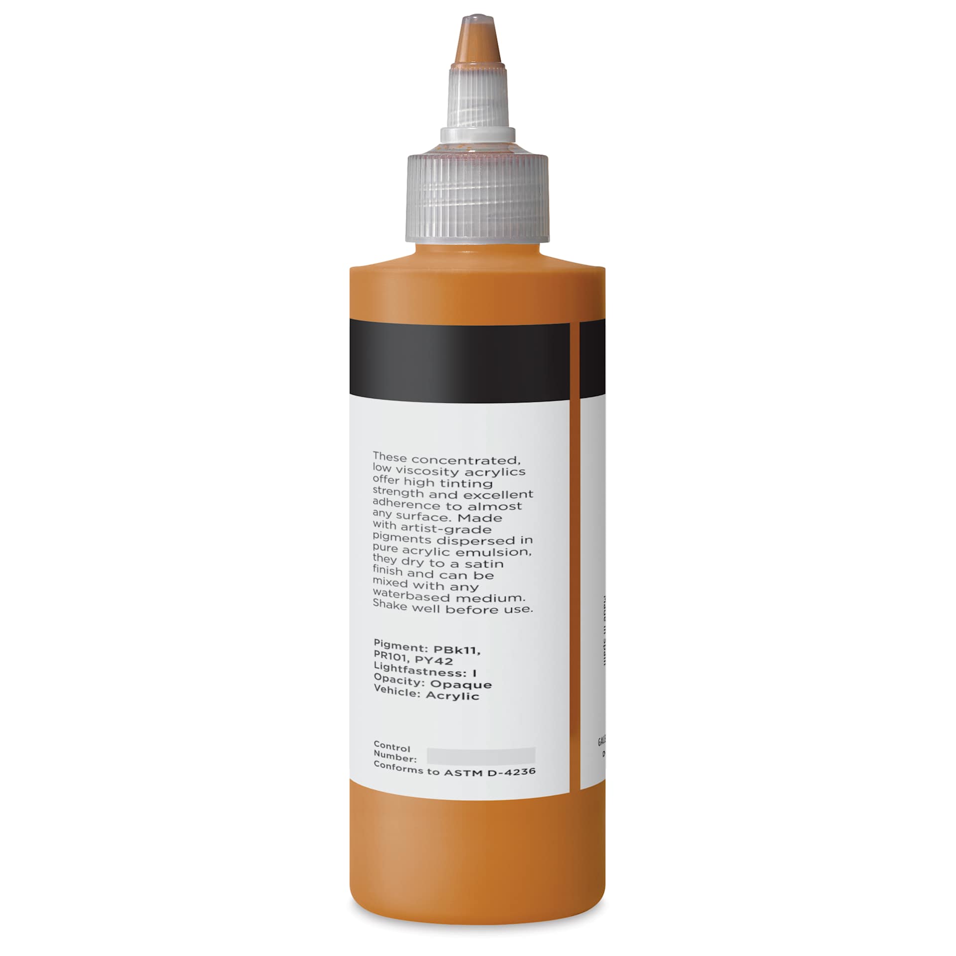 Blick Artists’ Fluid Acrylic - Raw Sienna, 200 ml back