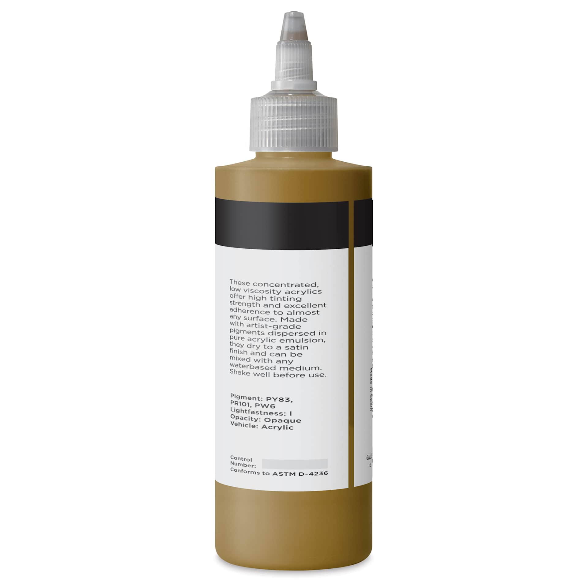 Blick Artists’ Fluid Acrylic - Raw Umber, 200 ml back