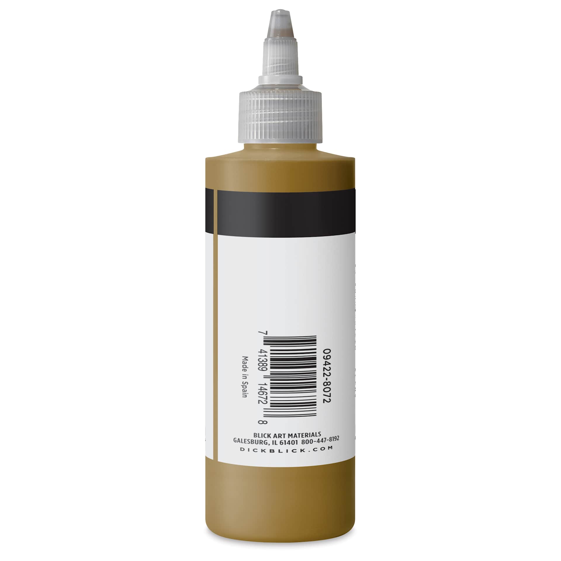 Blick Artists’ Fluid Acrylic - Raw Umber, 200 ml side