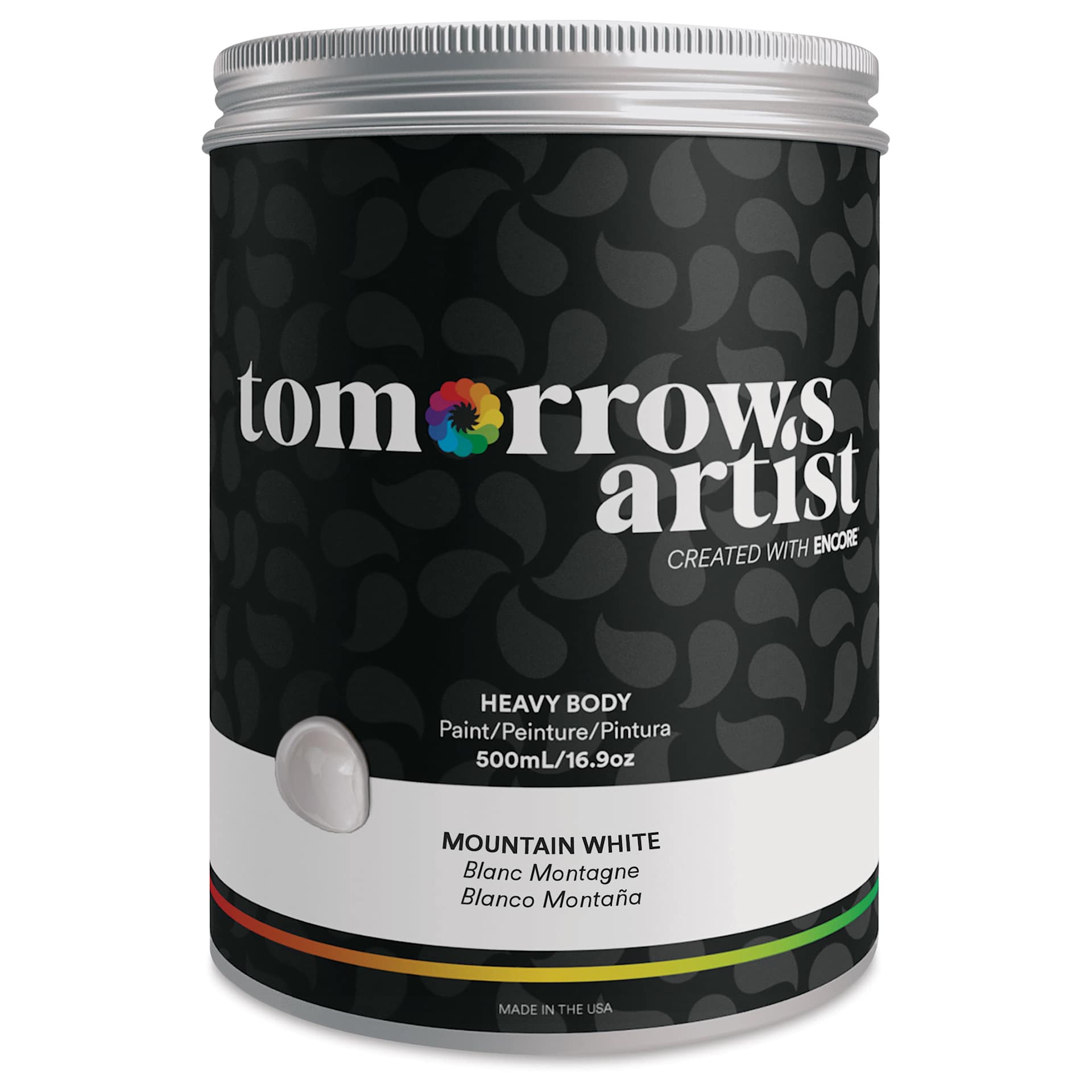 Tomorrow's Artist Eco-Friendly Heavy Body Acrylic Paint - Mountain White, 500 ml