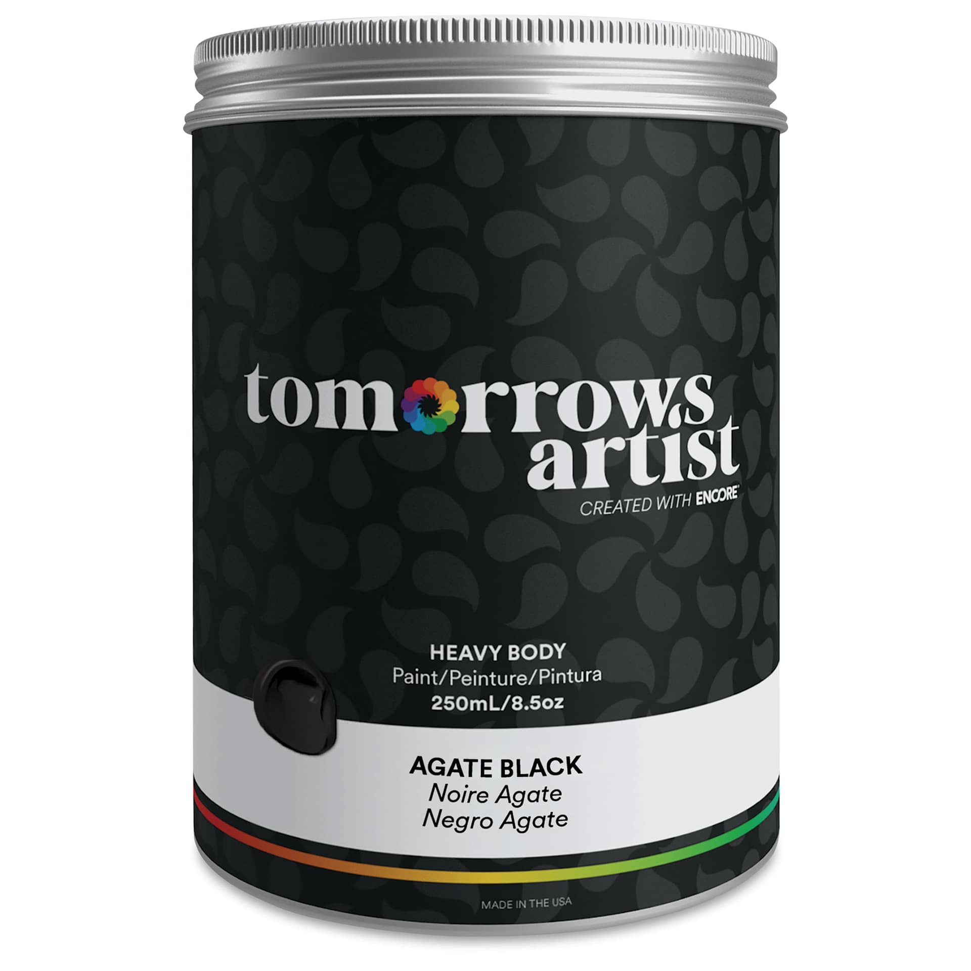 Tomorrow's Artist Eco-Friendly Heavy Body Acrylic Paint - Agate Black, 250 ml