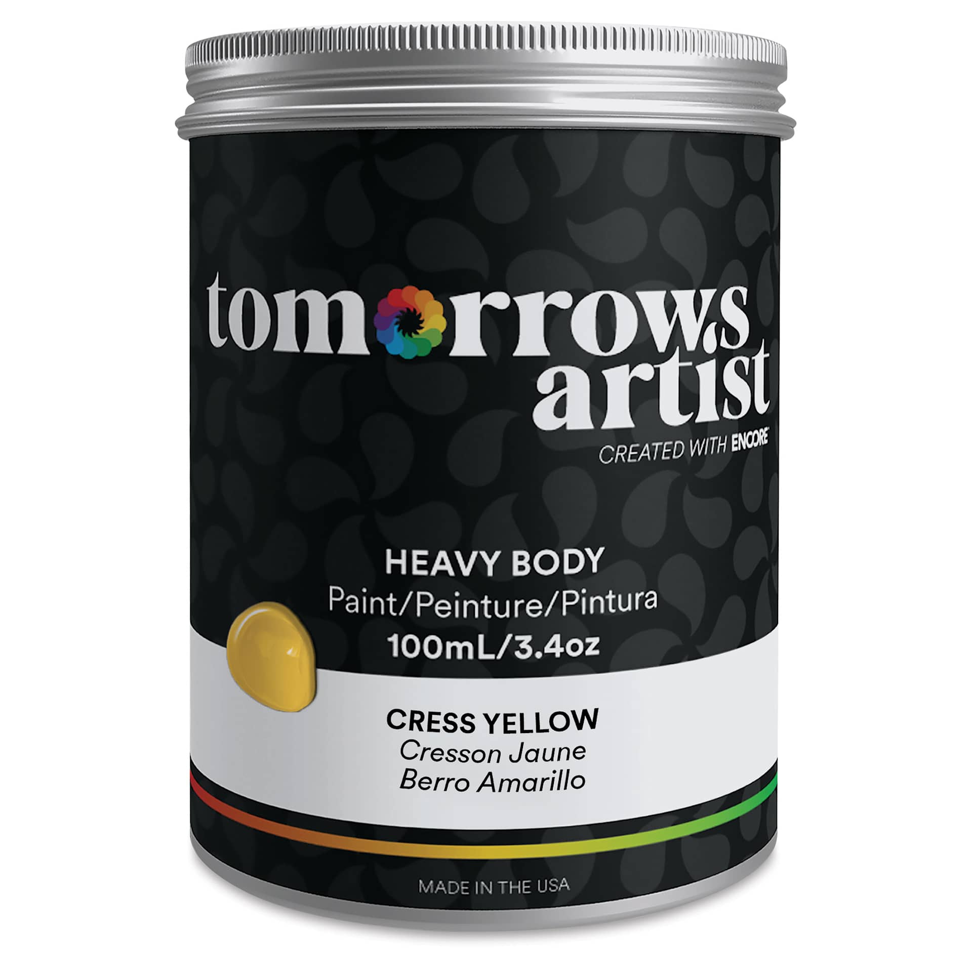 Tomorrow's Artist Eco-Friendly Heavy Body Acrylic Paint - Cress Yellow, 100 ml