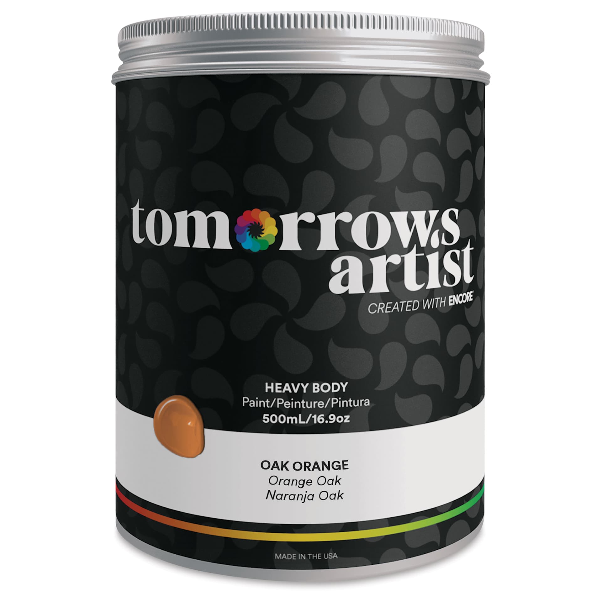 Tomorrow's Artist Eco-Friendly Heavy Body Acrylic Paint - Oak Orange, 500 ml