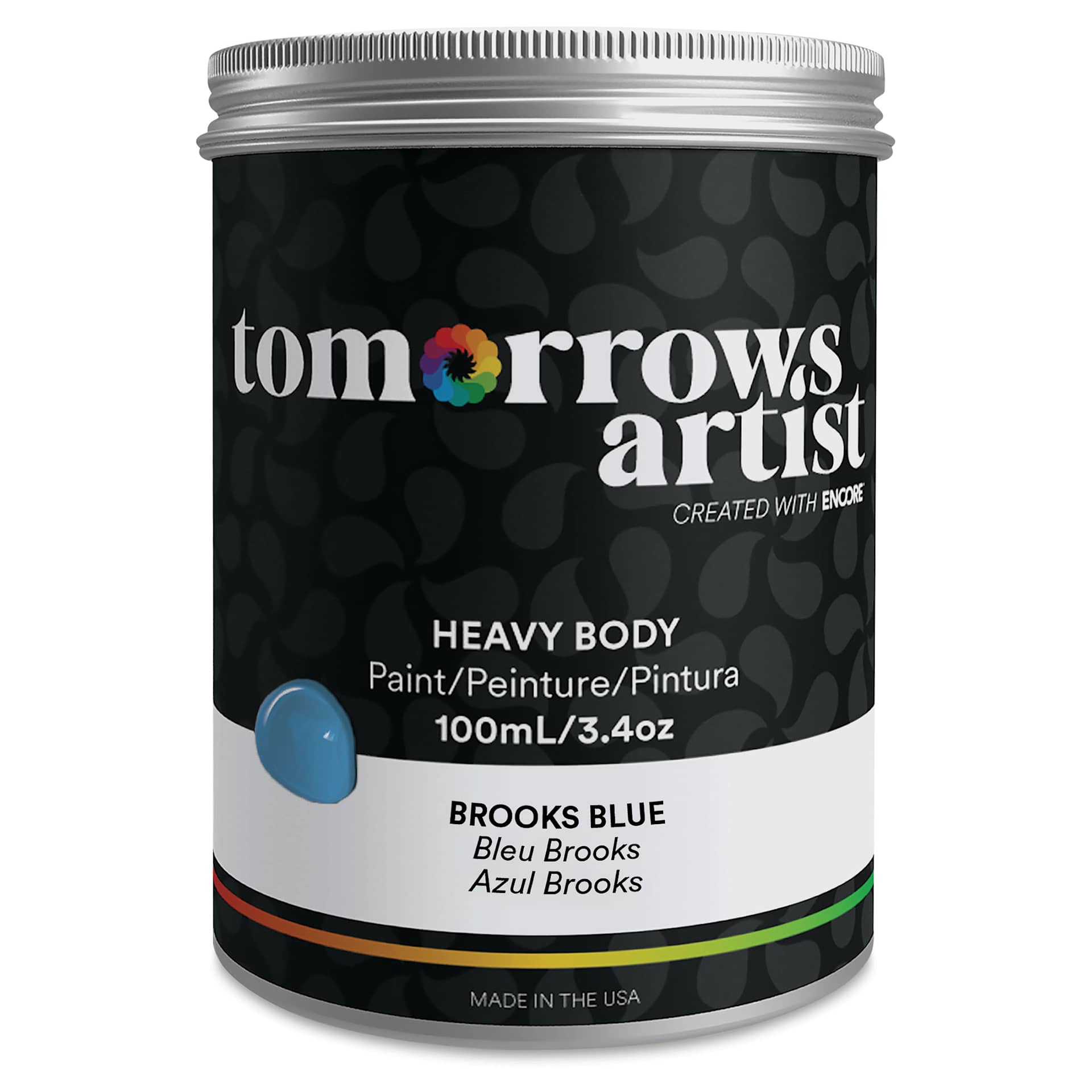 Tomorrow's Artist Eco-Friendly Heavy Body Acrylic Paint - Brooks Blue, 100 ml