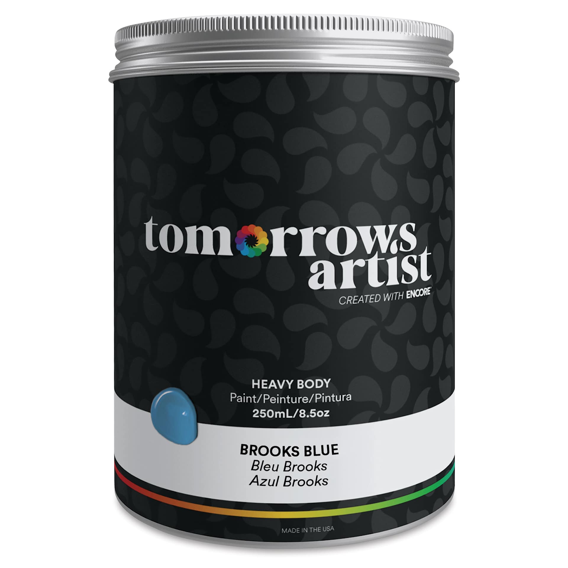 Tomorrow's Artist Eco-Friendly Heavy Body Acrylic Paint - Brooks Blue, 250 ml