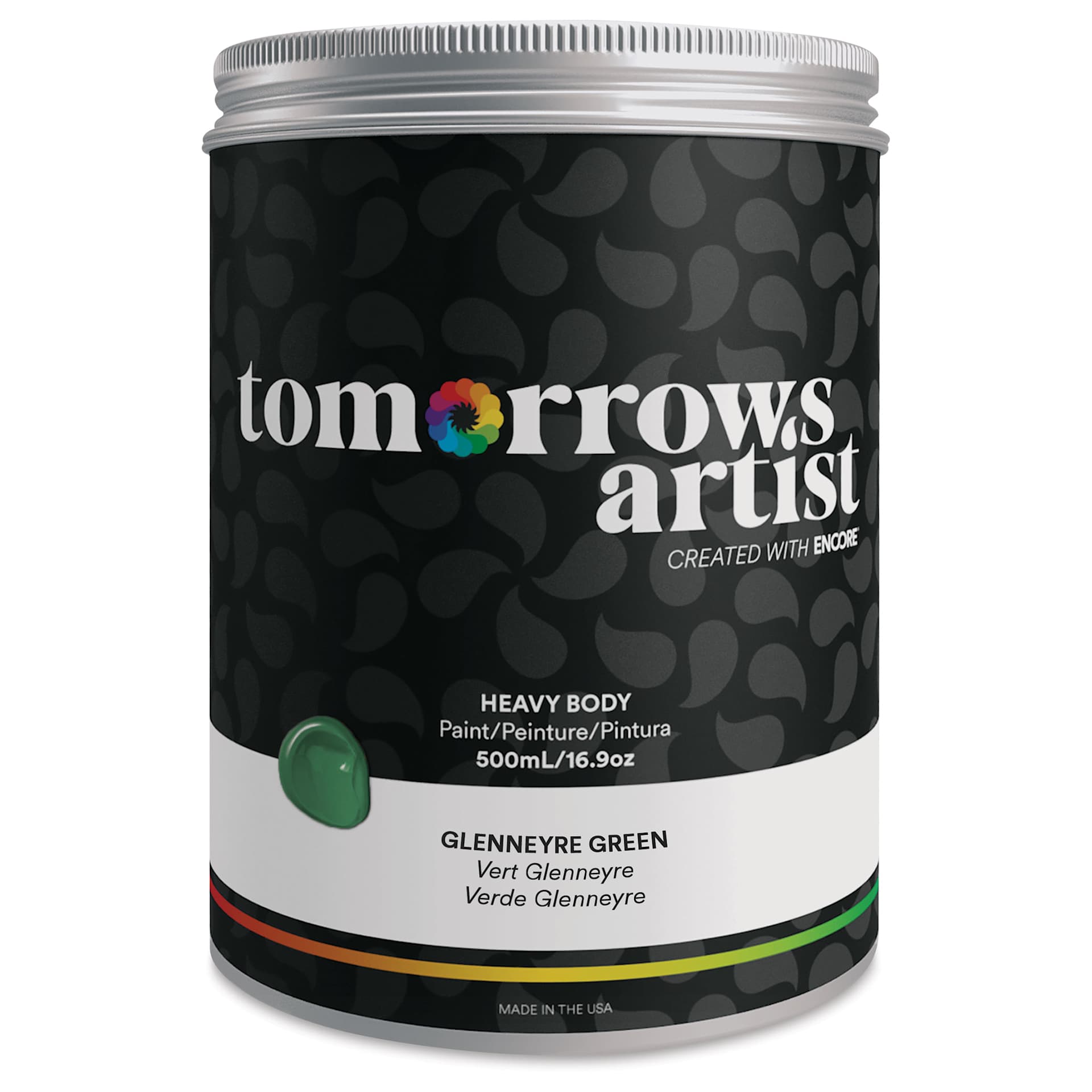 Tomorrow's Artist Eco-Friendly Heavy Body Acrylic Paint - Glennerye Green, 500 ml