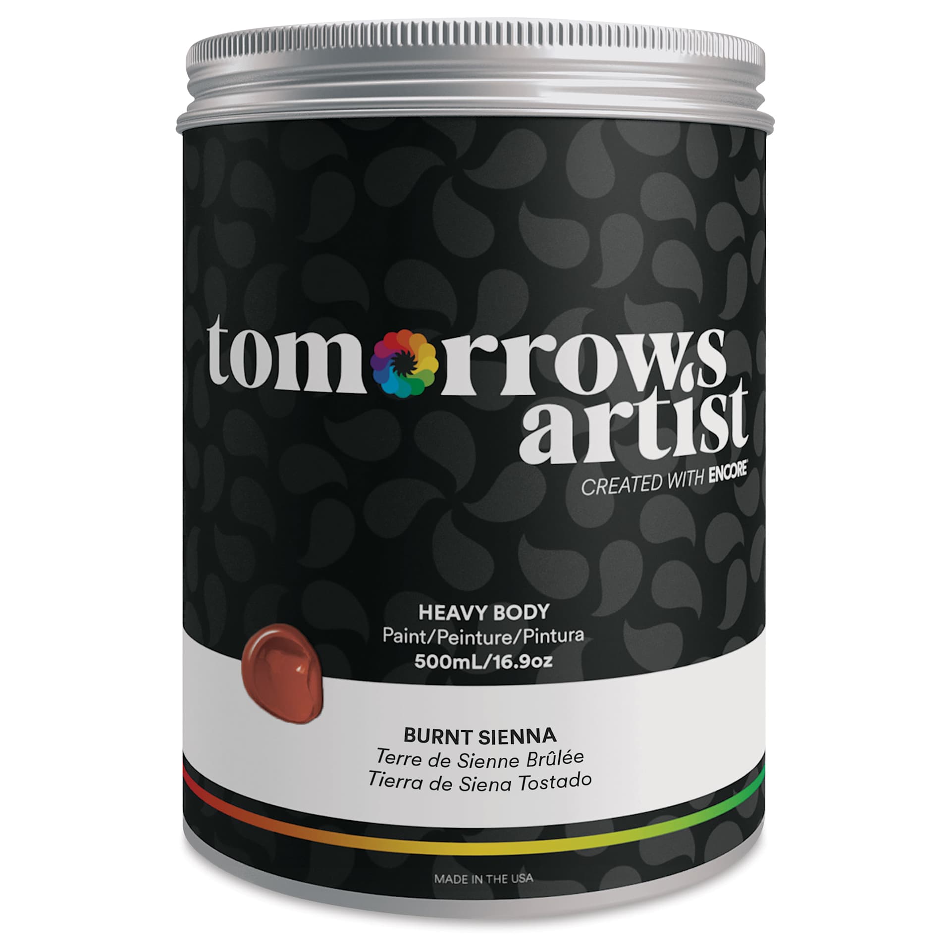 Tomorrow's Artist Eco-Friendly Heavy Body Acrylic Paint - Burnt Sienna, 500 ml