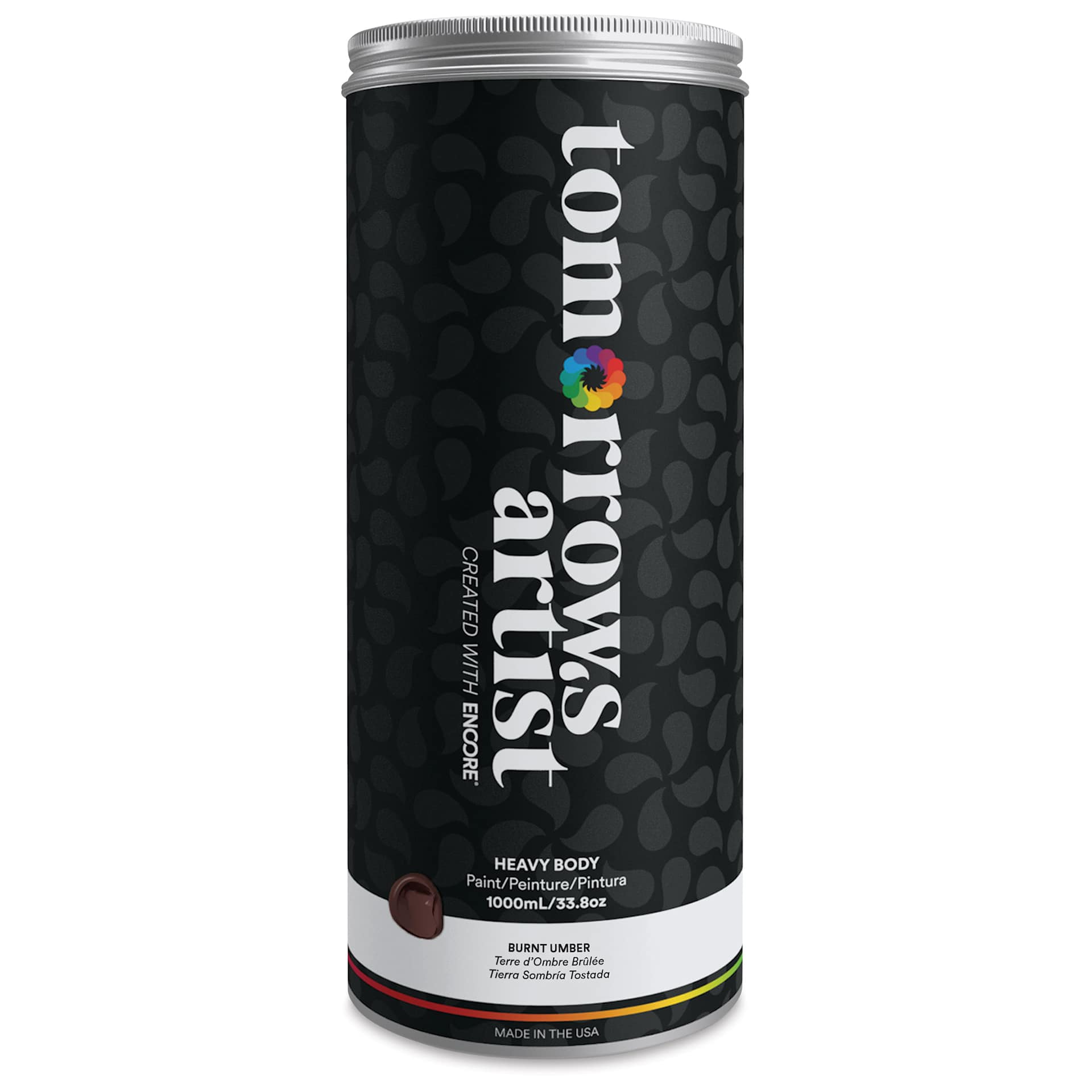 Tomorrow's Artist Eco-Friendly Heavy Body Acrylic Paint - Burnt Umber, 1 L