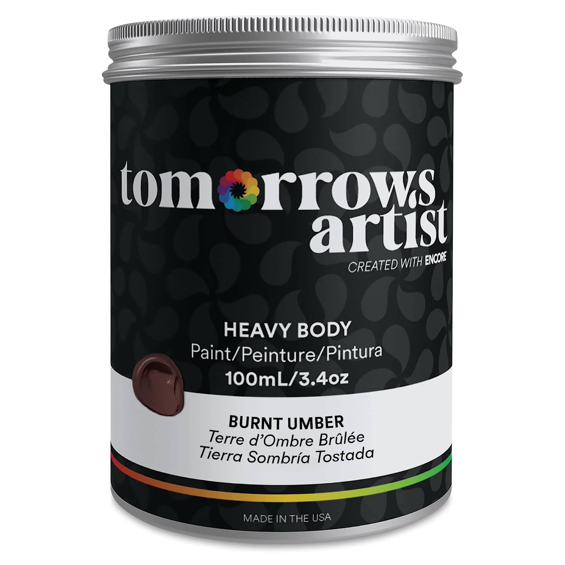 Tomorrow's Artist Eco-Friendly Heavy Body Acrylic Paint - Burnt Umber, 100 ml