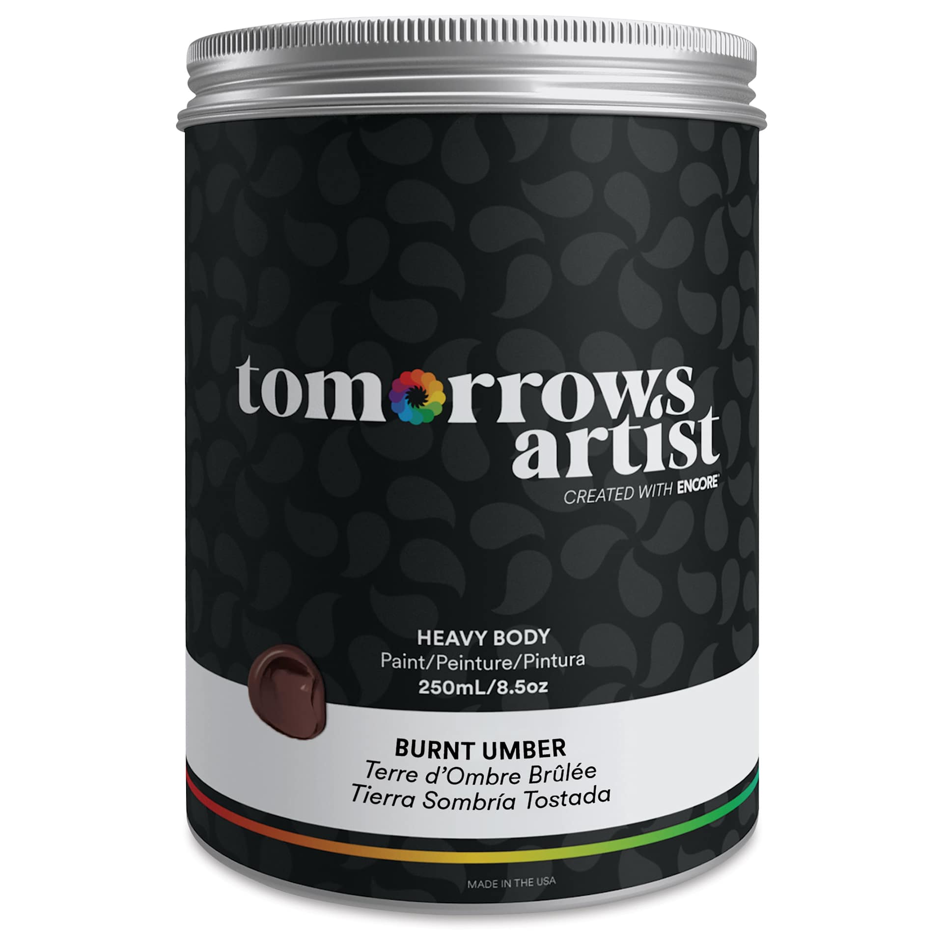Tomorrow's Artist Eco-Friendly Heavy Body Acrylic Paint - Burnt Umber, 250 ml