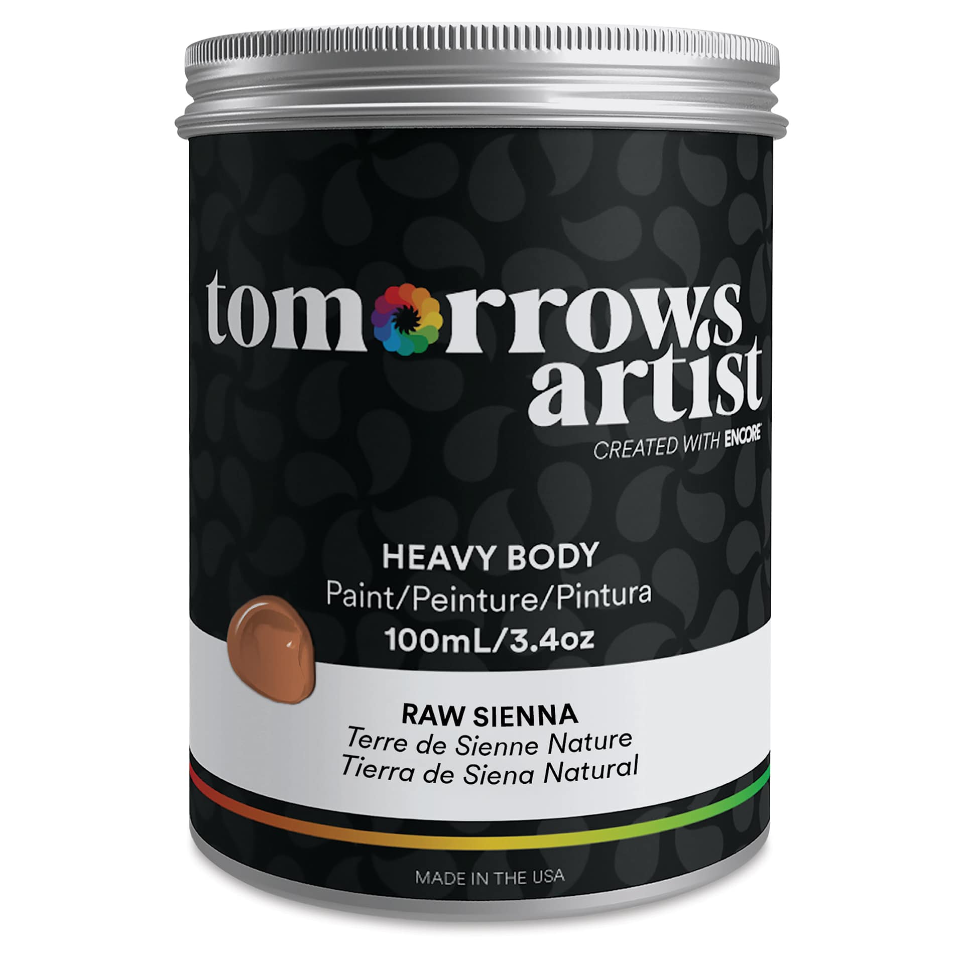 Tomorrow's Artist Eco-Friendly Heavy Body Acrylic Paint - Raw Sienna, 100 ml