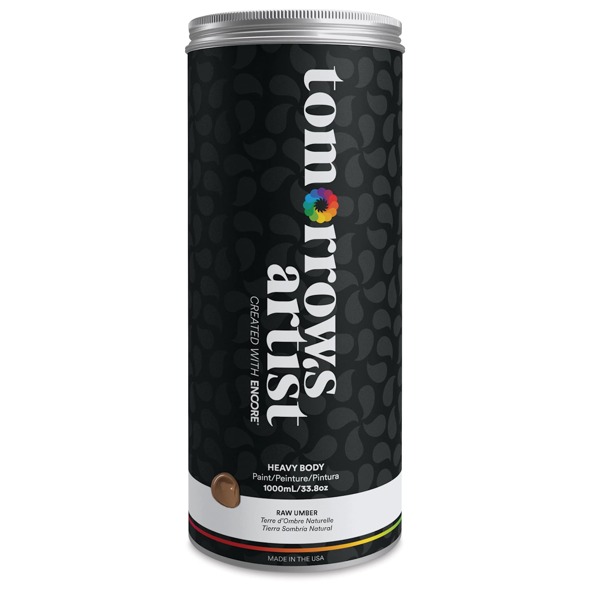 Tomorrow's Artist Eco-Friendly Heavy Body Acrylic Paint - Raw Umber, 1 L