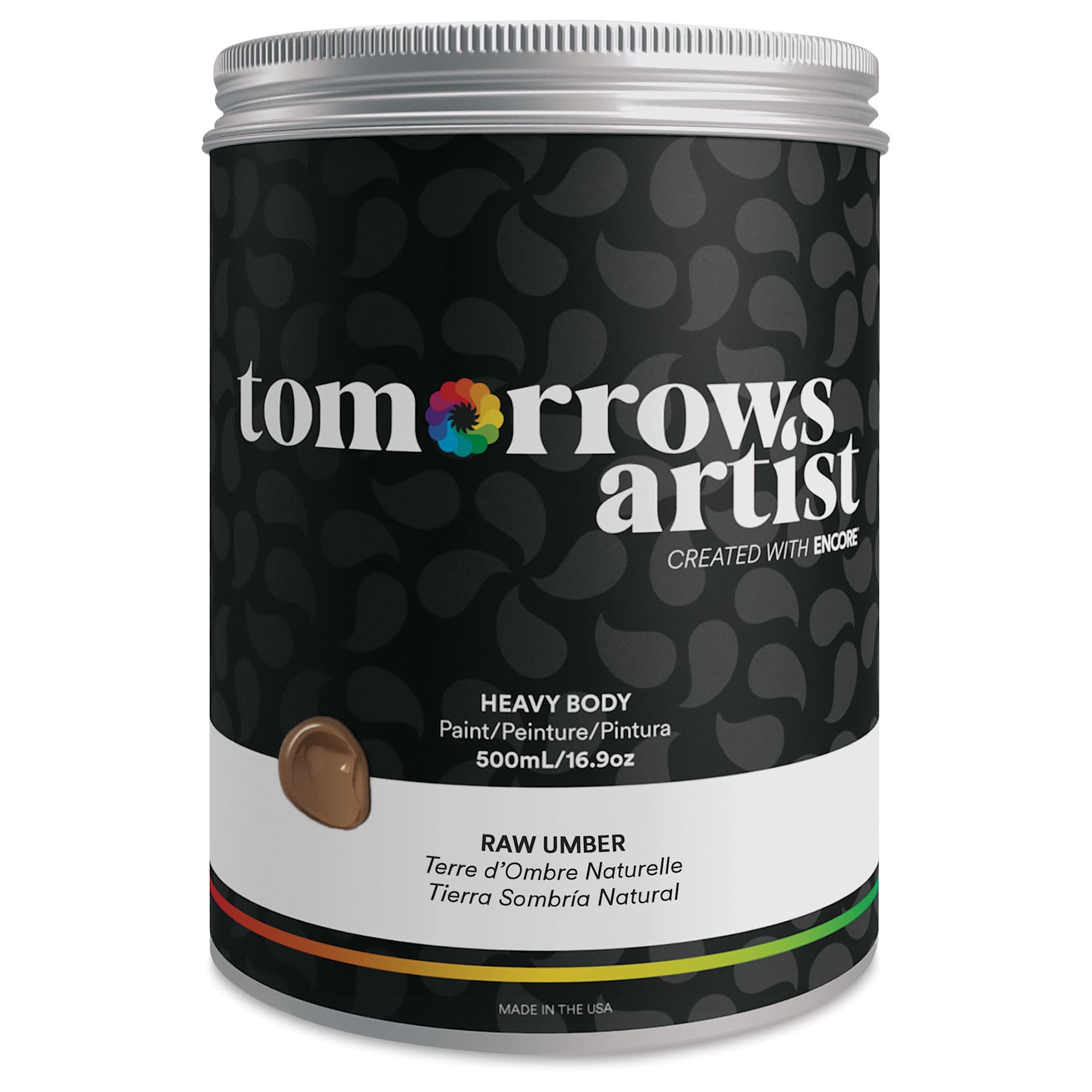 Tomorrow's Artist Eco-Friendly Heavy Body Acrylic Paint - Raw Umber, 500 ml
