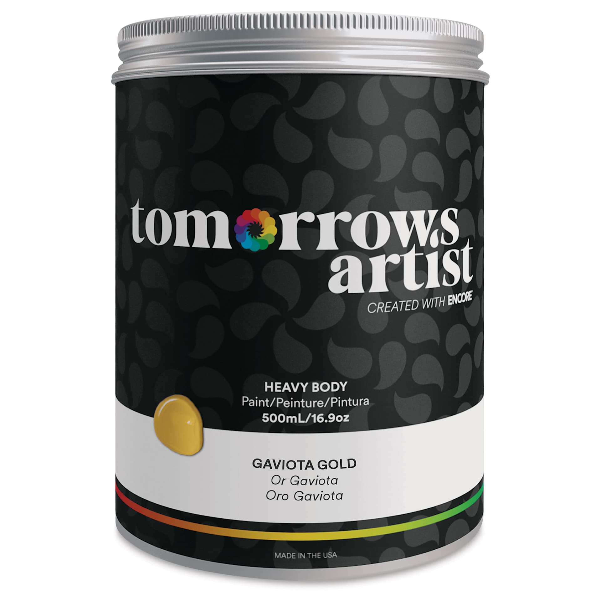Tomorrow's Artist Eco-Friendly Heavy Body Acrylic Paint - Gaviota Gold, 500 ml