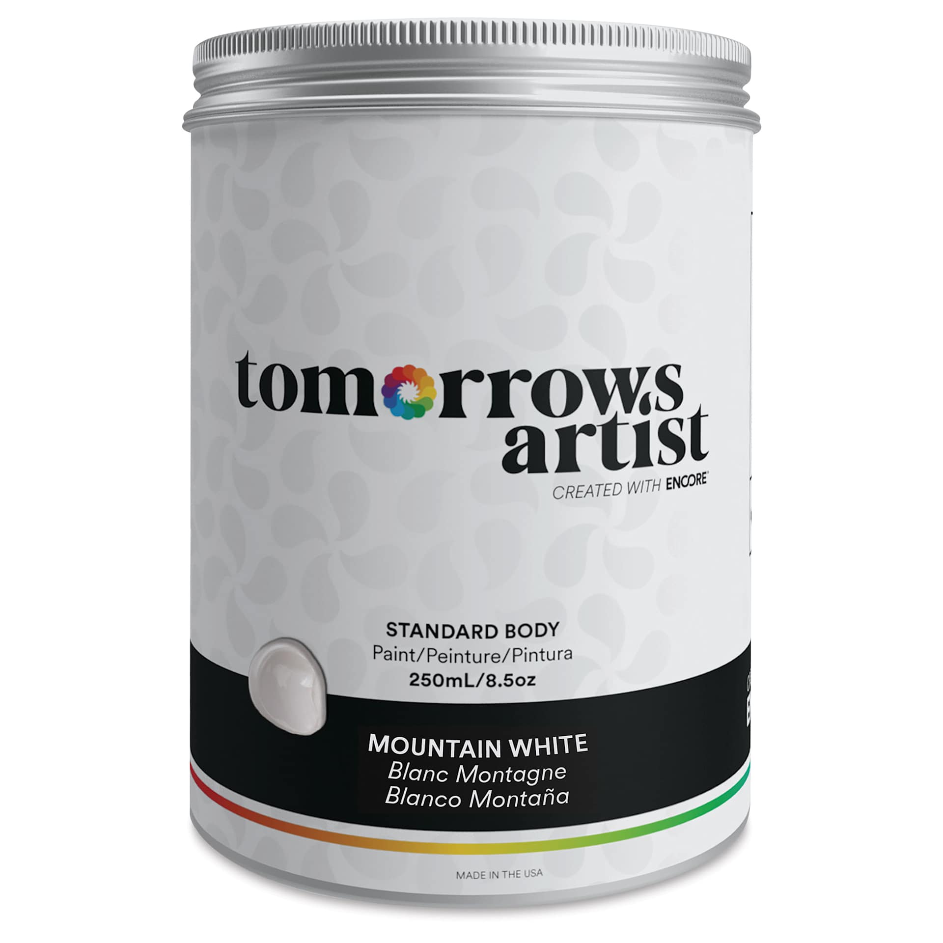 Tomorrow's Artist Eco-Friendly Standard Body Acrylic Paint - Mountain White, 250 ml