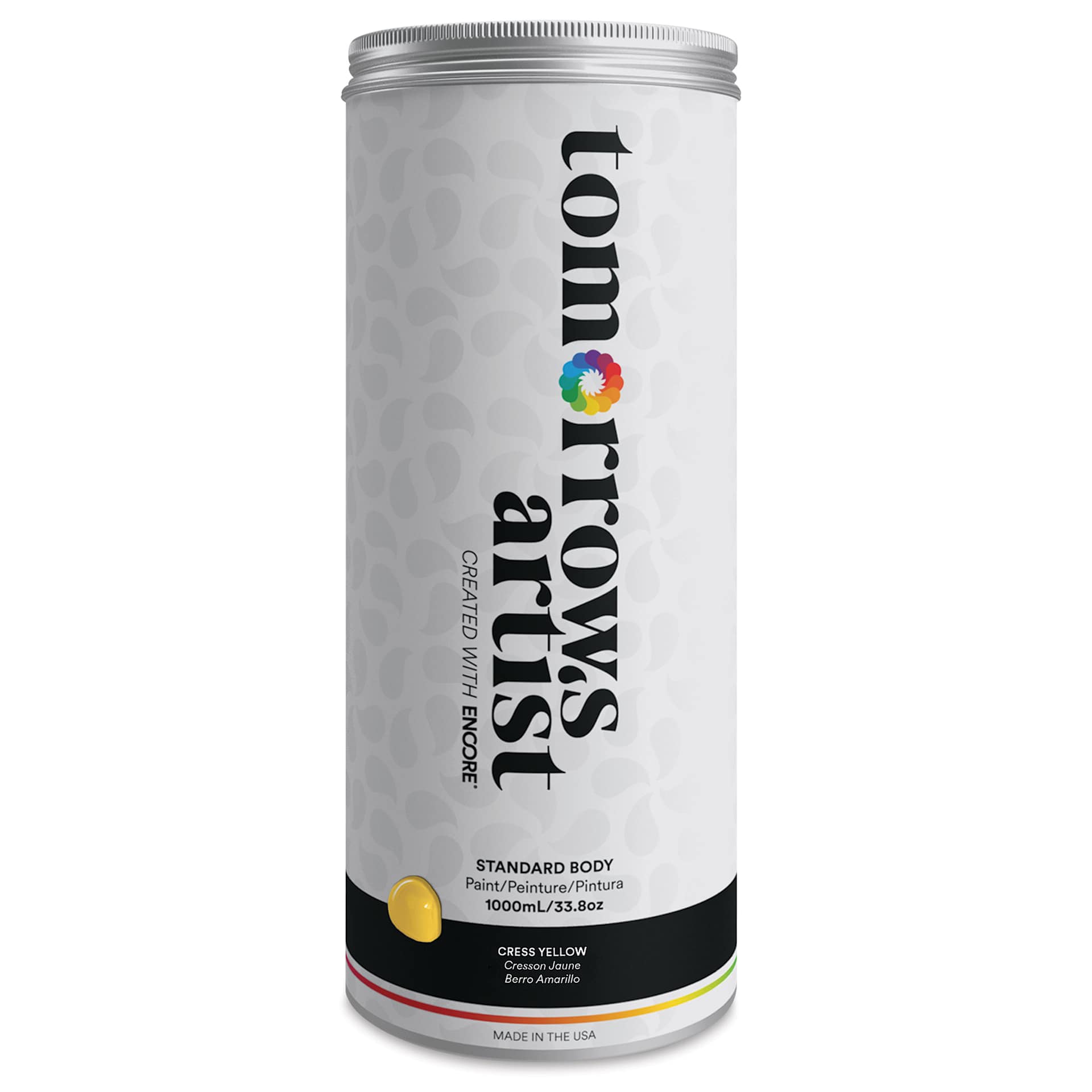 Tomorrow's Artist Eco-Friendly Standard Body Acrylic Paint - Cress Yellow, 1L