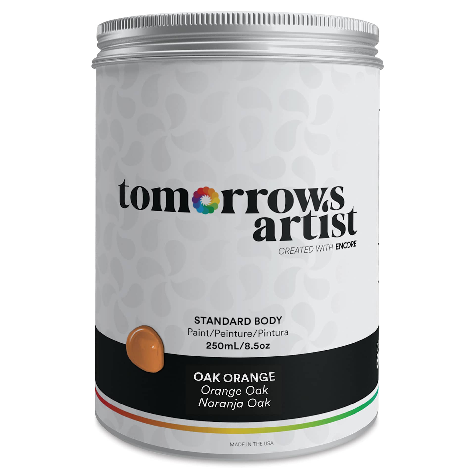Tomorrow's Artist Eco-Friendly Standard Body Acrylic Paint - Oak Orange, 250 ml