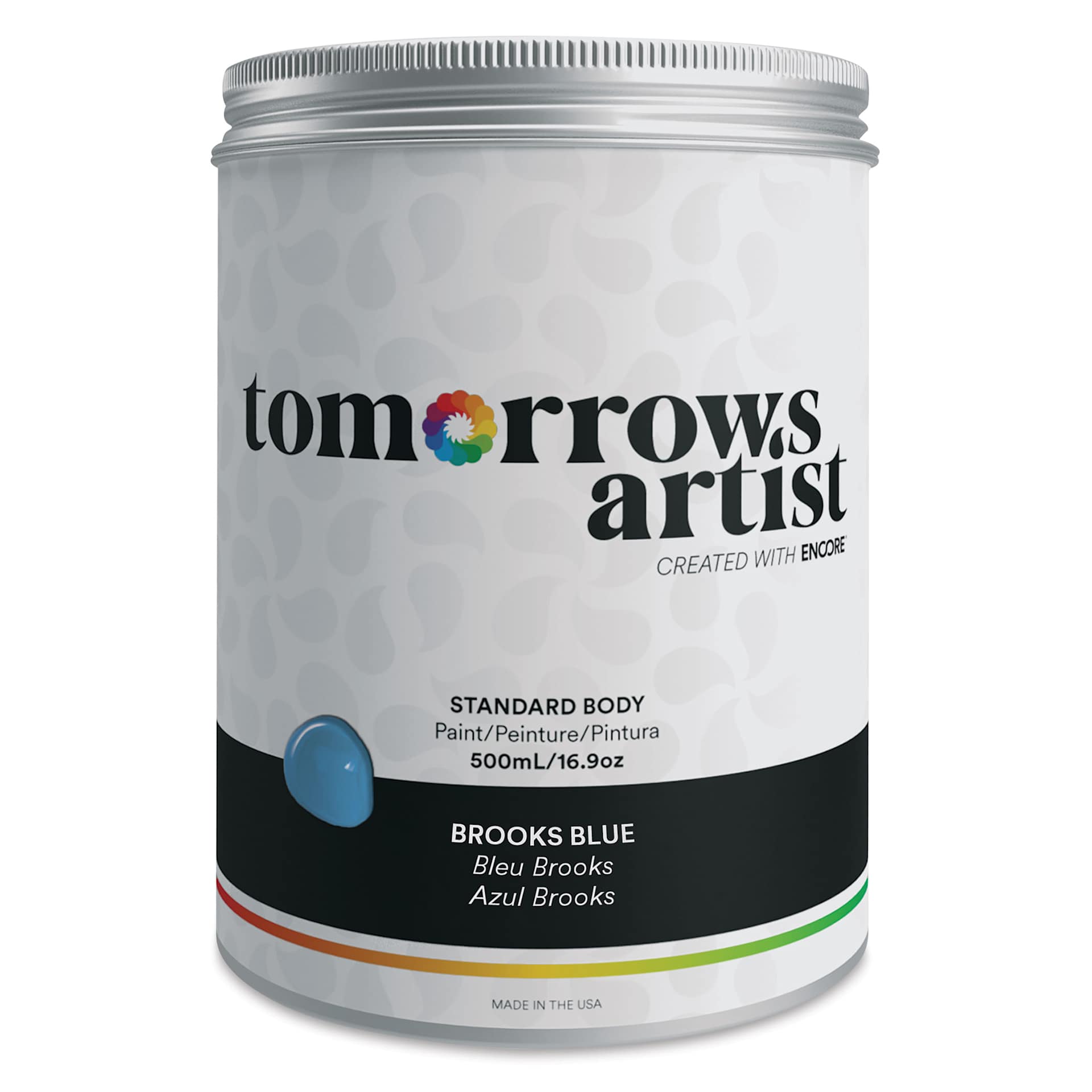 Tomorrow's Artist Eco-Friendly Standard Body Acrylic Paint - Brooks Blue, 500 ml