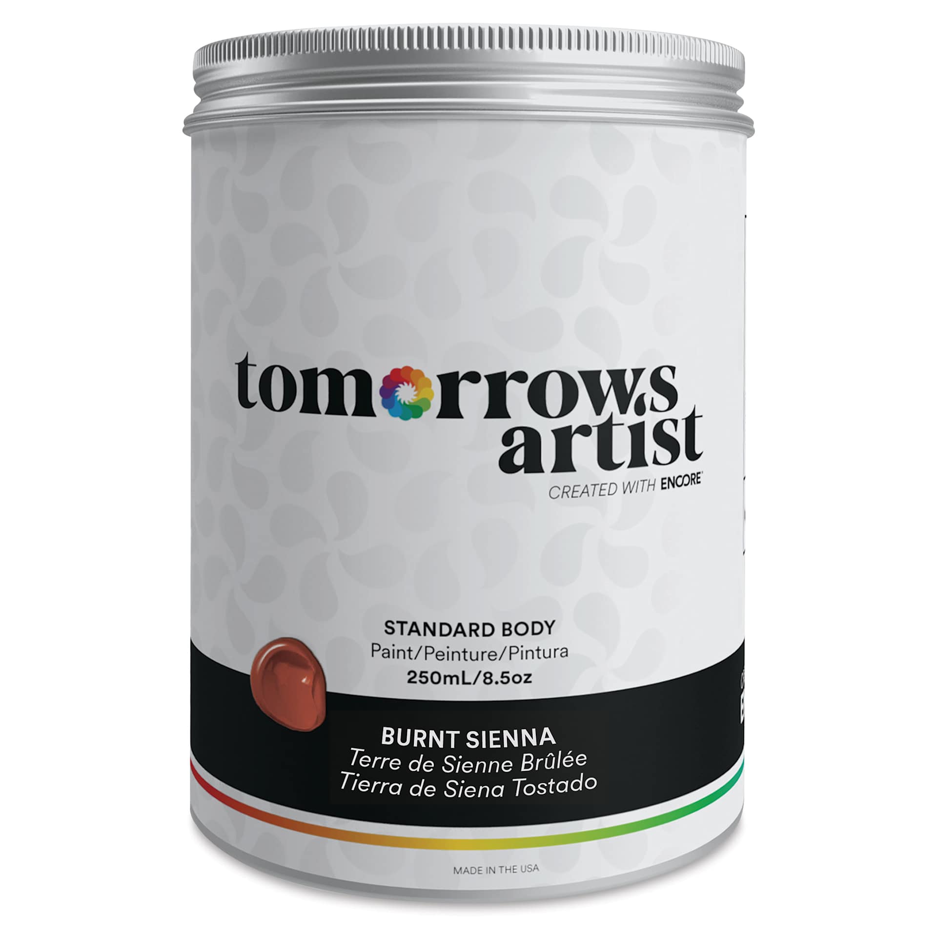 Tomorrow's Artist Eco-Friendly Standard Body Acrylic Paint - Burnt Sienna, 250 ml