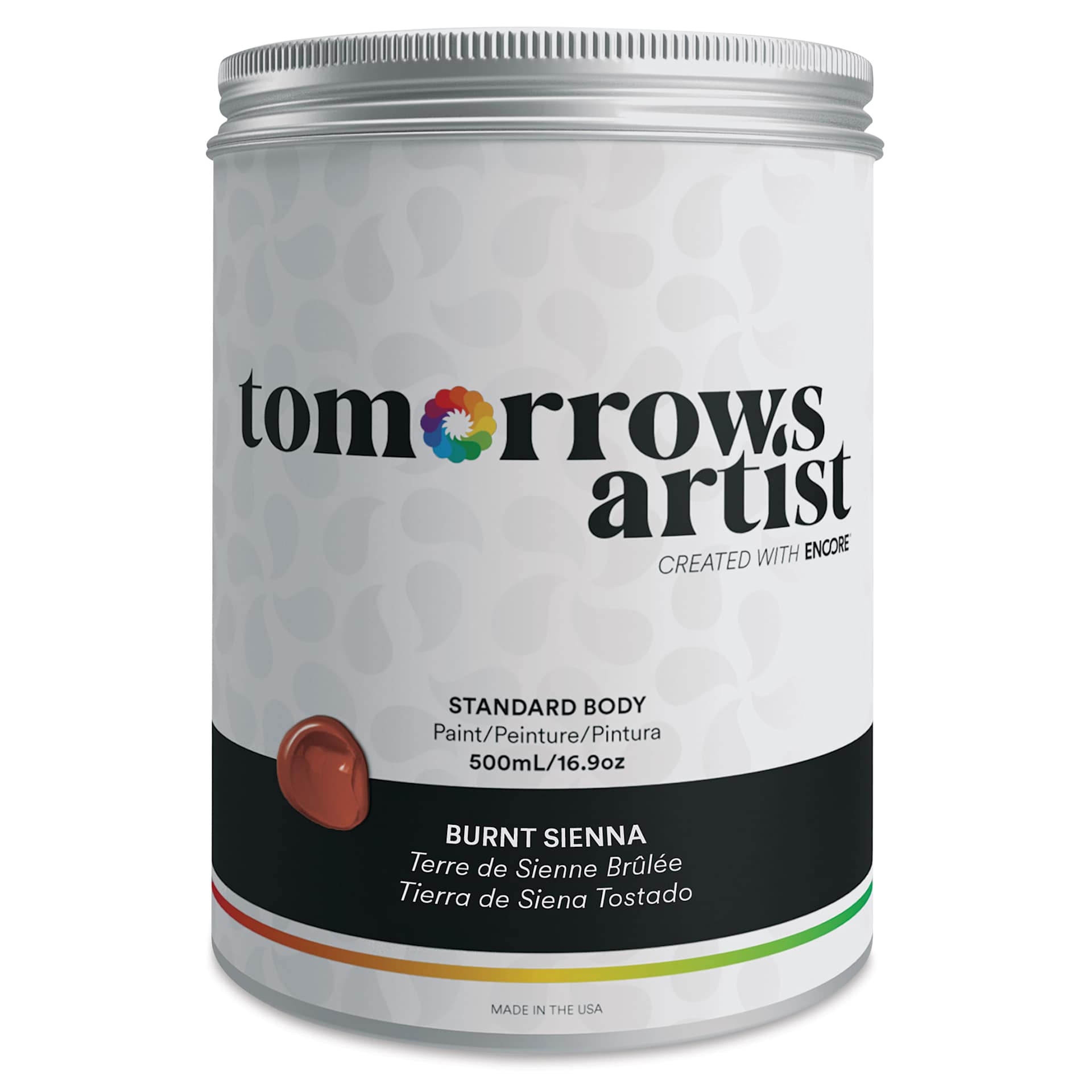 Tomorrow's Artist Eco-Friendly Standard Body Acrylic Paint - Burnt Sienna, 500 ml
