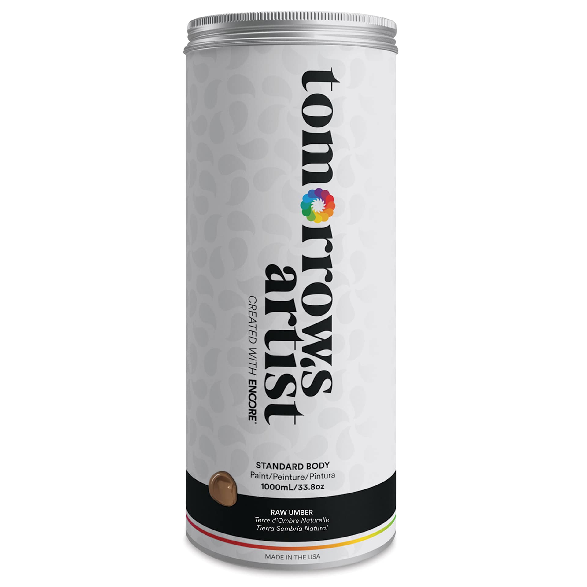 Tomorrow's Artist Eco-Friendly Standard Body Acrylic Paint - Raw Umber,1L