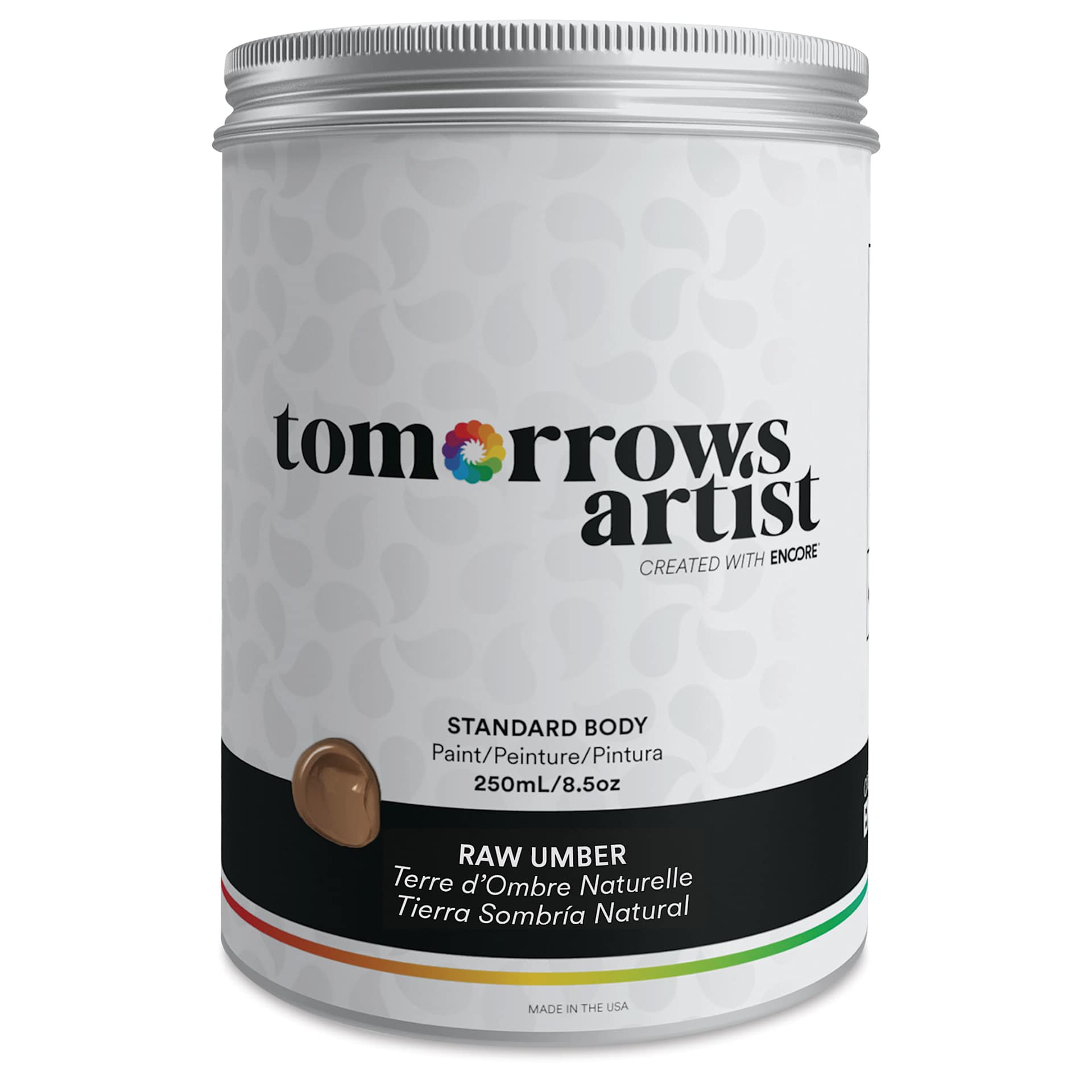 Tomorrow's Artist Eco-Friendly Standard Body Acrylic Paint - Raw Umber, 250 ml