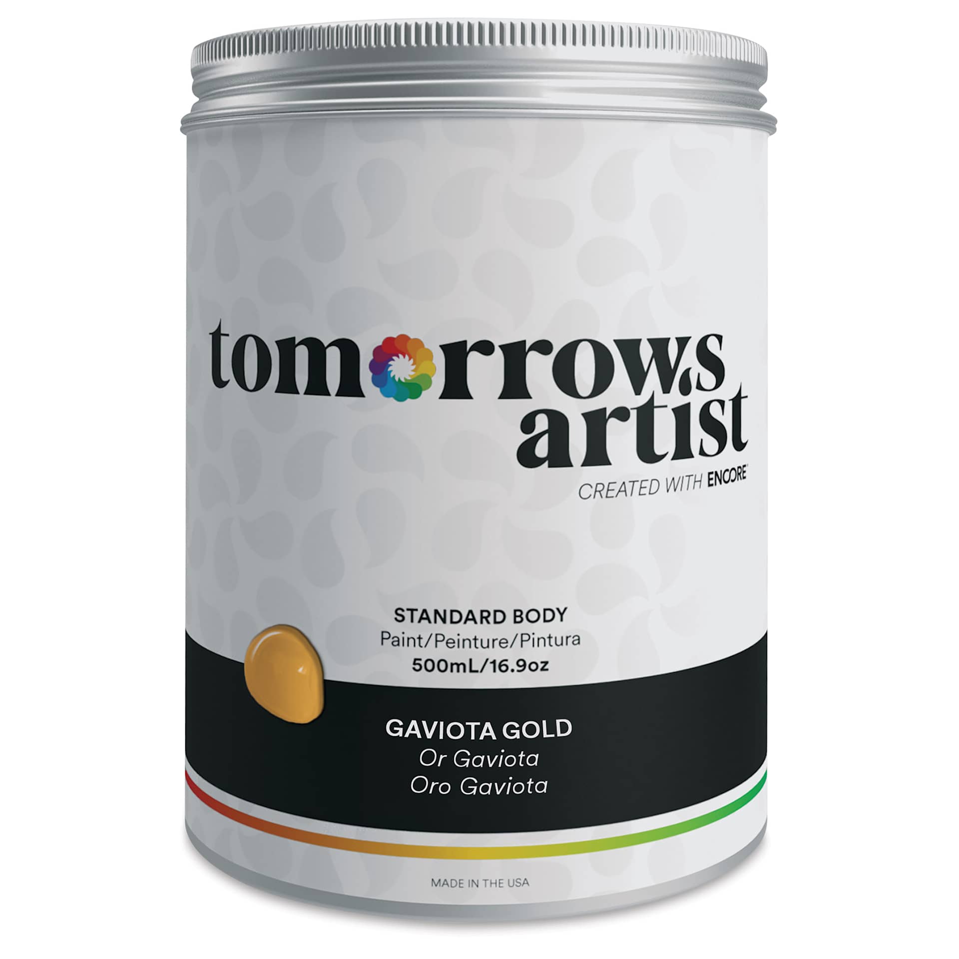 Tomorrow's Artist Eco-Friendly Standard Body Acrylic Paint - Gaviota Gold, 500 ml