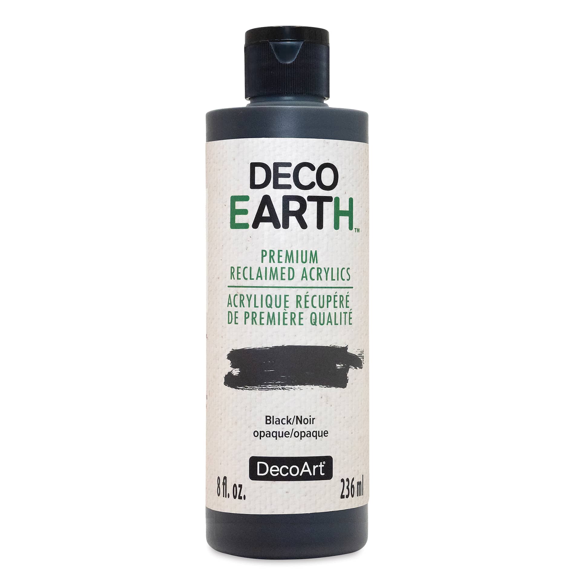 DecoArt DecoEarth Premium Reclaimed Acrylic Paint - Black, 8 oz