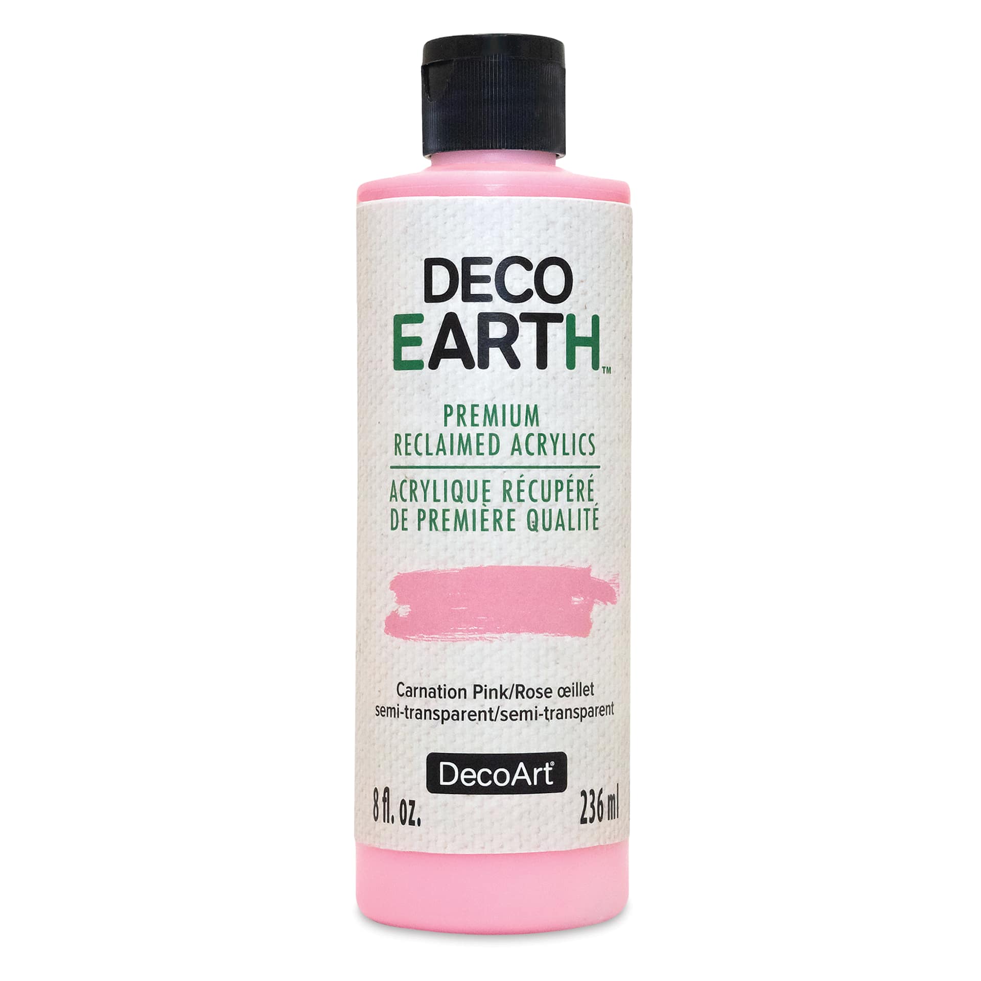 DecoArt DecoEarth Premium Reclaimed Acrylic Paint - Carnation Pink, 8 oz