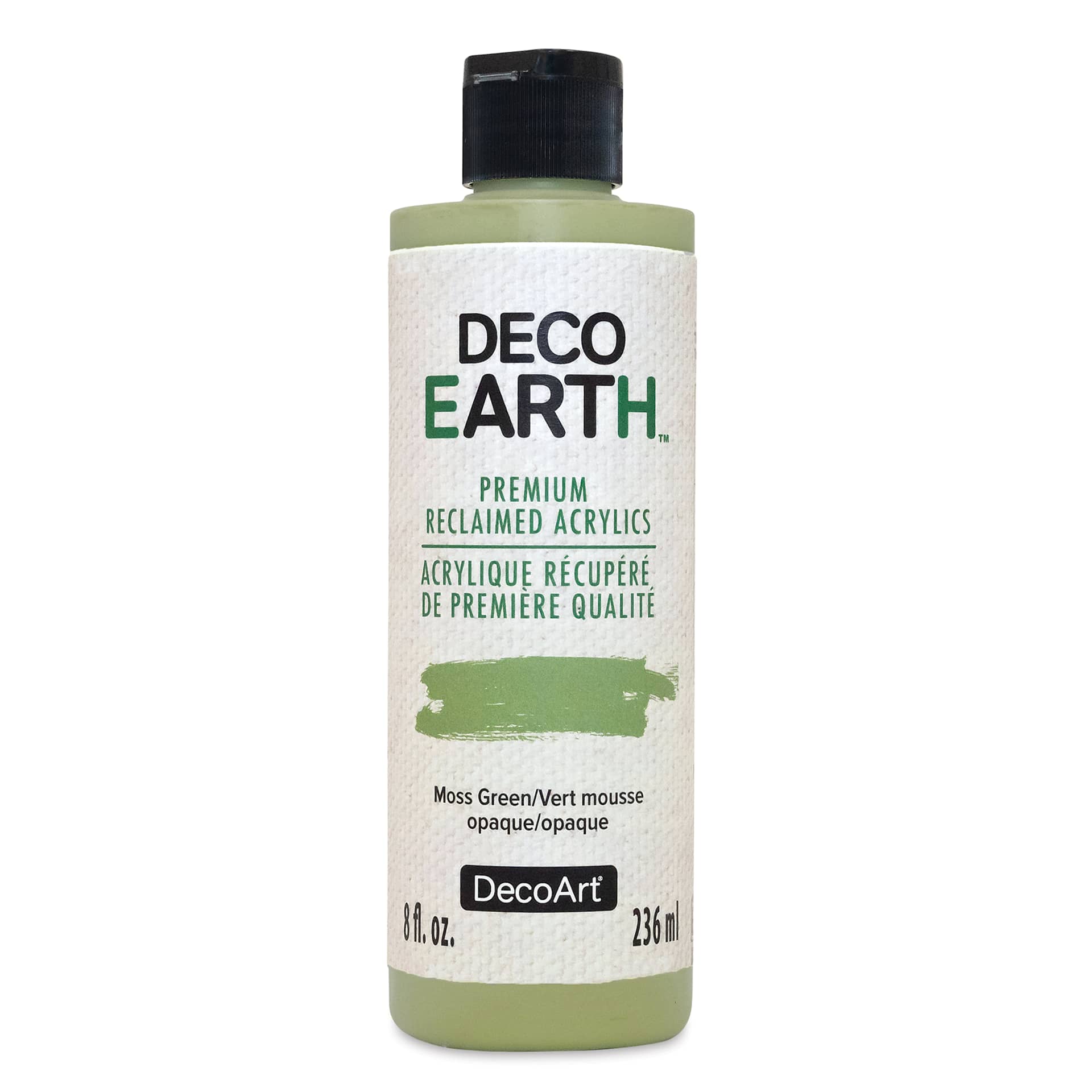 DecoArt DecoEarth Premium Reclaimed Acrylic Paint - Moss Green, 8 oz