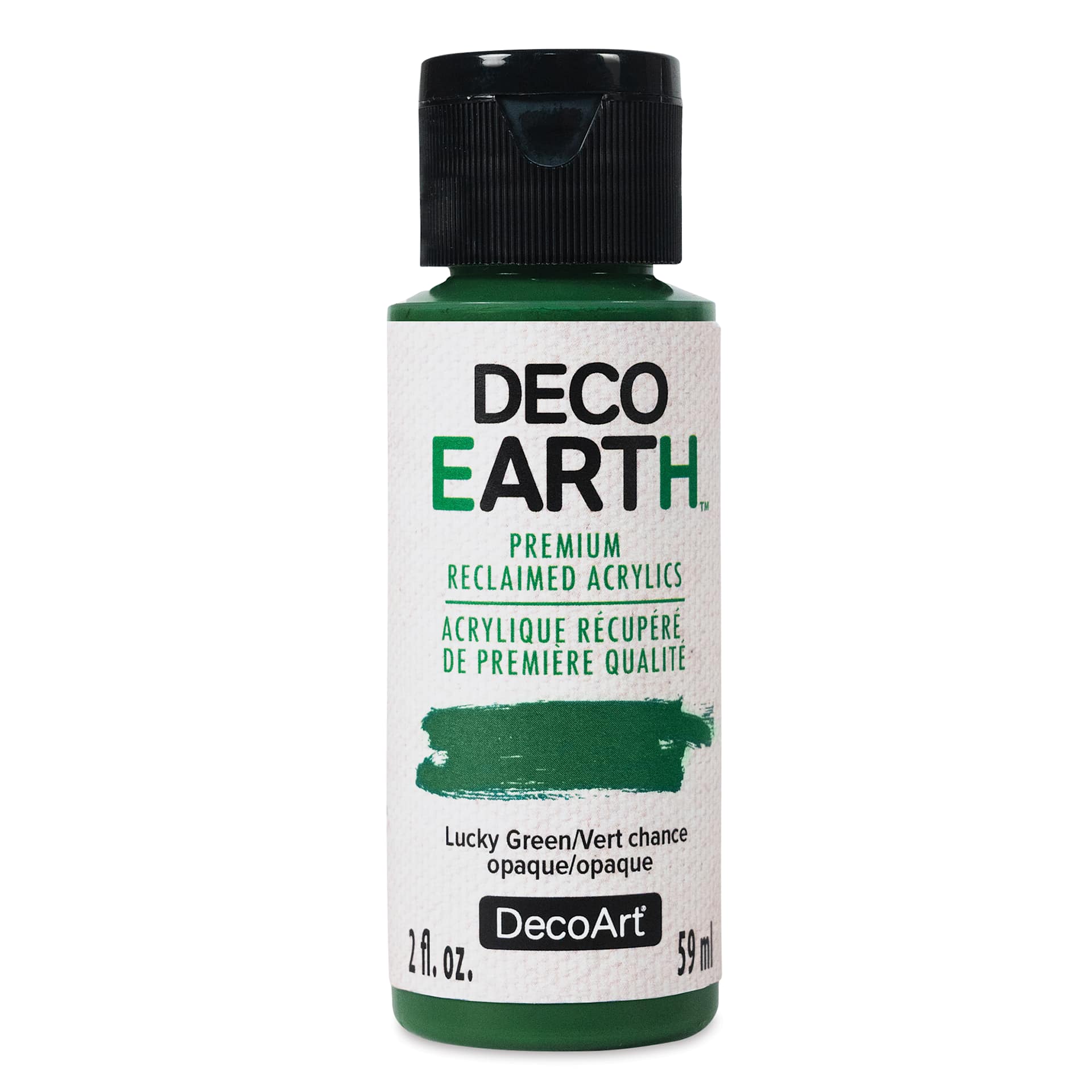 DecoArt DecoEarth Premium Reclaimed Acrylic Paint - Lucky Green, 2 oz