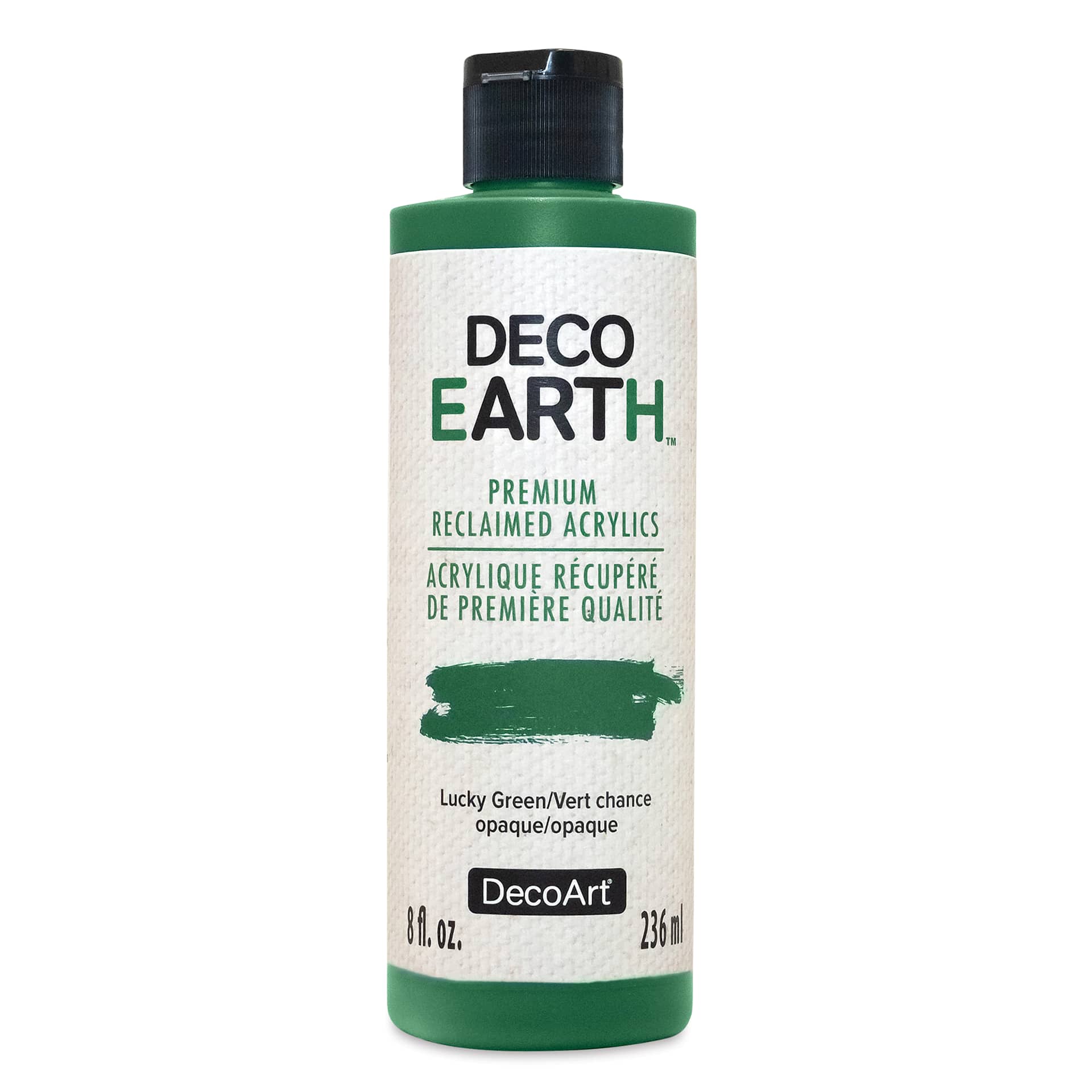 DecoArt DecoEarth Premium Reclaimed Acrylic Paint - Lucky Green, 8 oz
