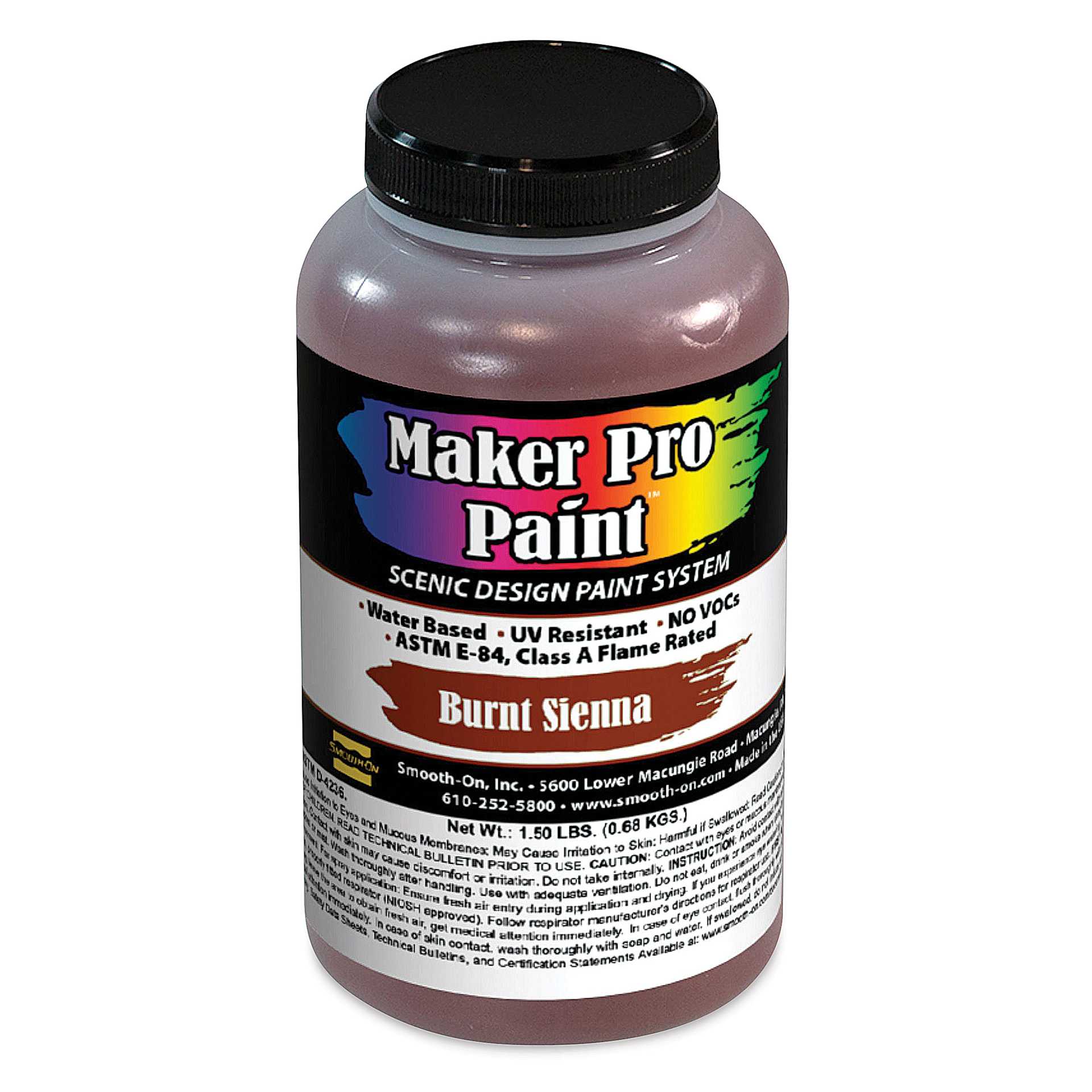 Smooth-On Maker Pro Acrylic-Urethane Paint - Burnt Sienna, 16 oz