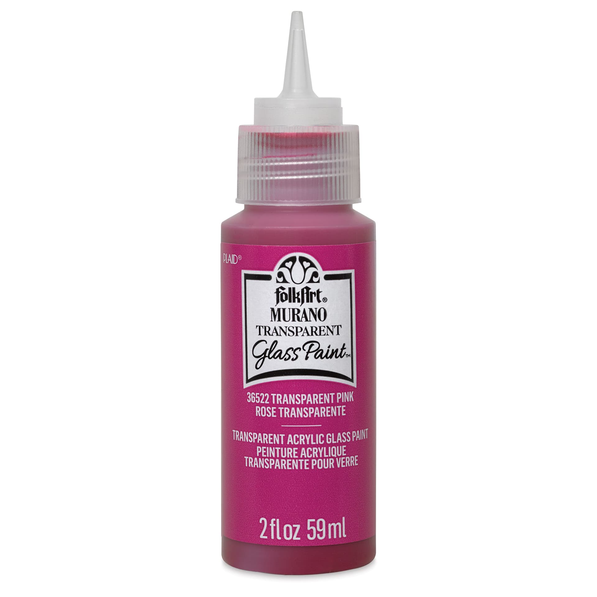FolkArt Murano Glass Paint - Pink, 2 oz