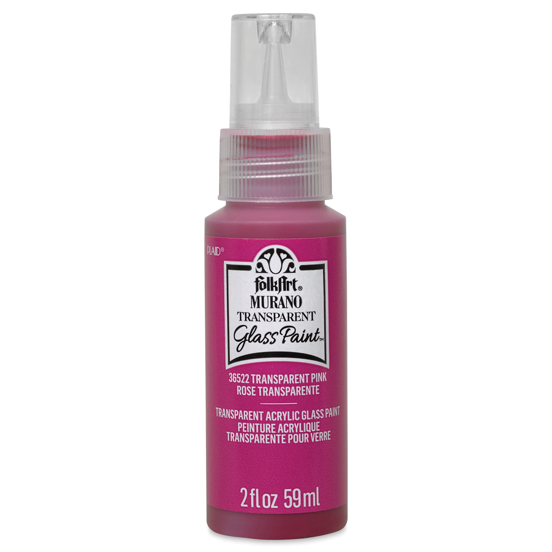 FolkArt Murano Glass Paint - Pink, 2 oz