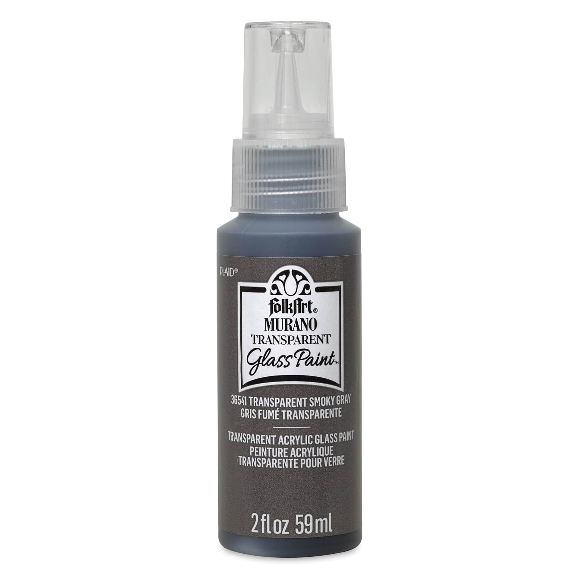 FolkArt Murano Glass Paint - Smoky Gray, 2 oz