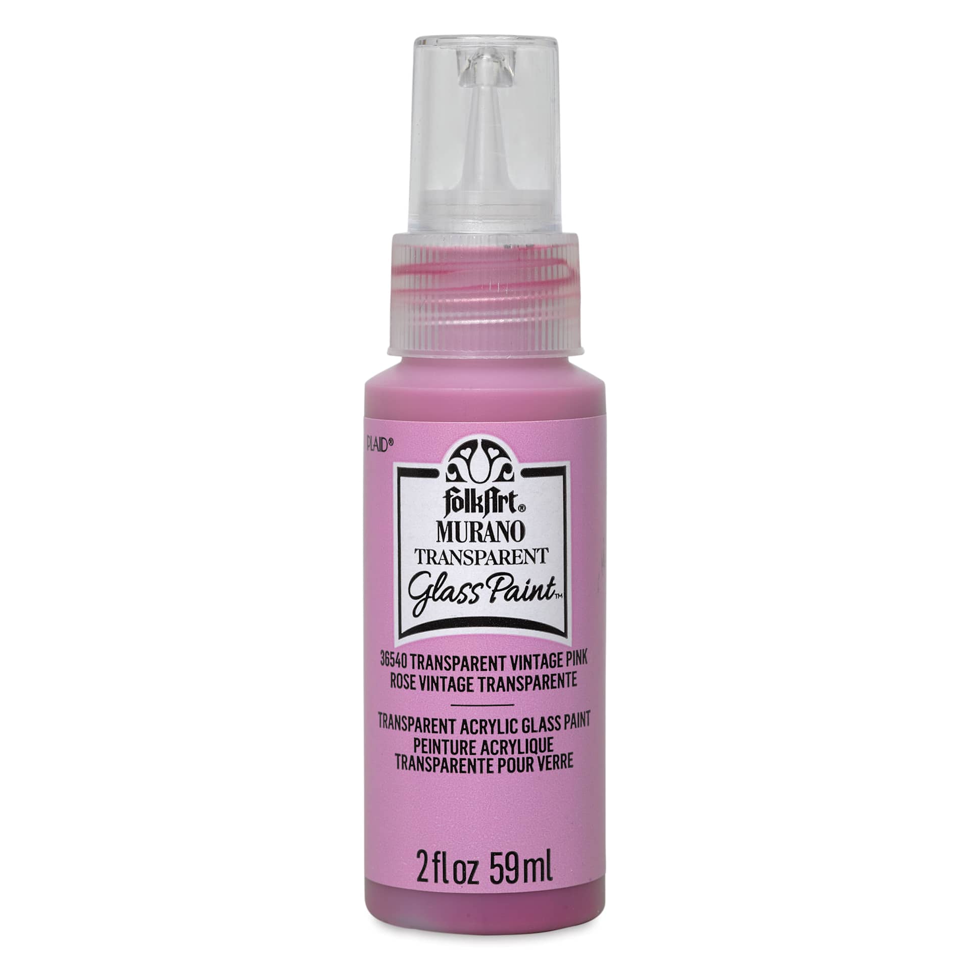 FolkArt Murano Glass Paint - Vintage Pink, 2 oz