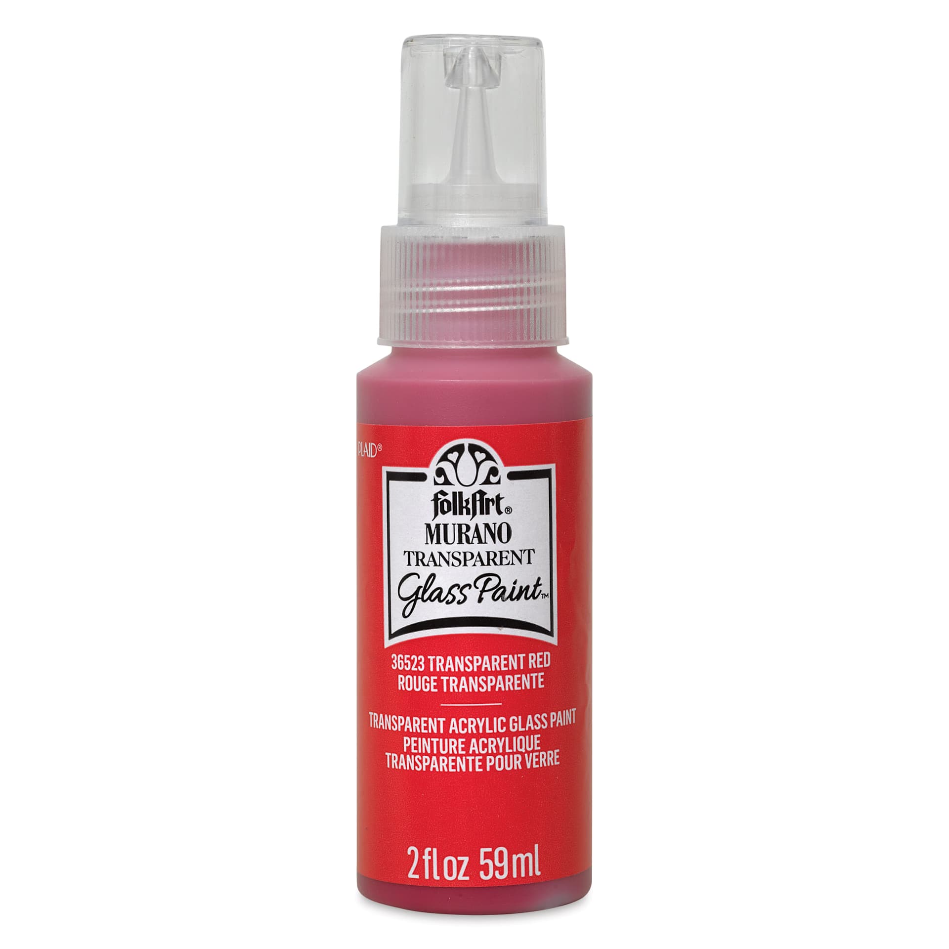 FolkArt Murano Glass Paint - Red, 2 oz