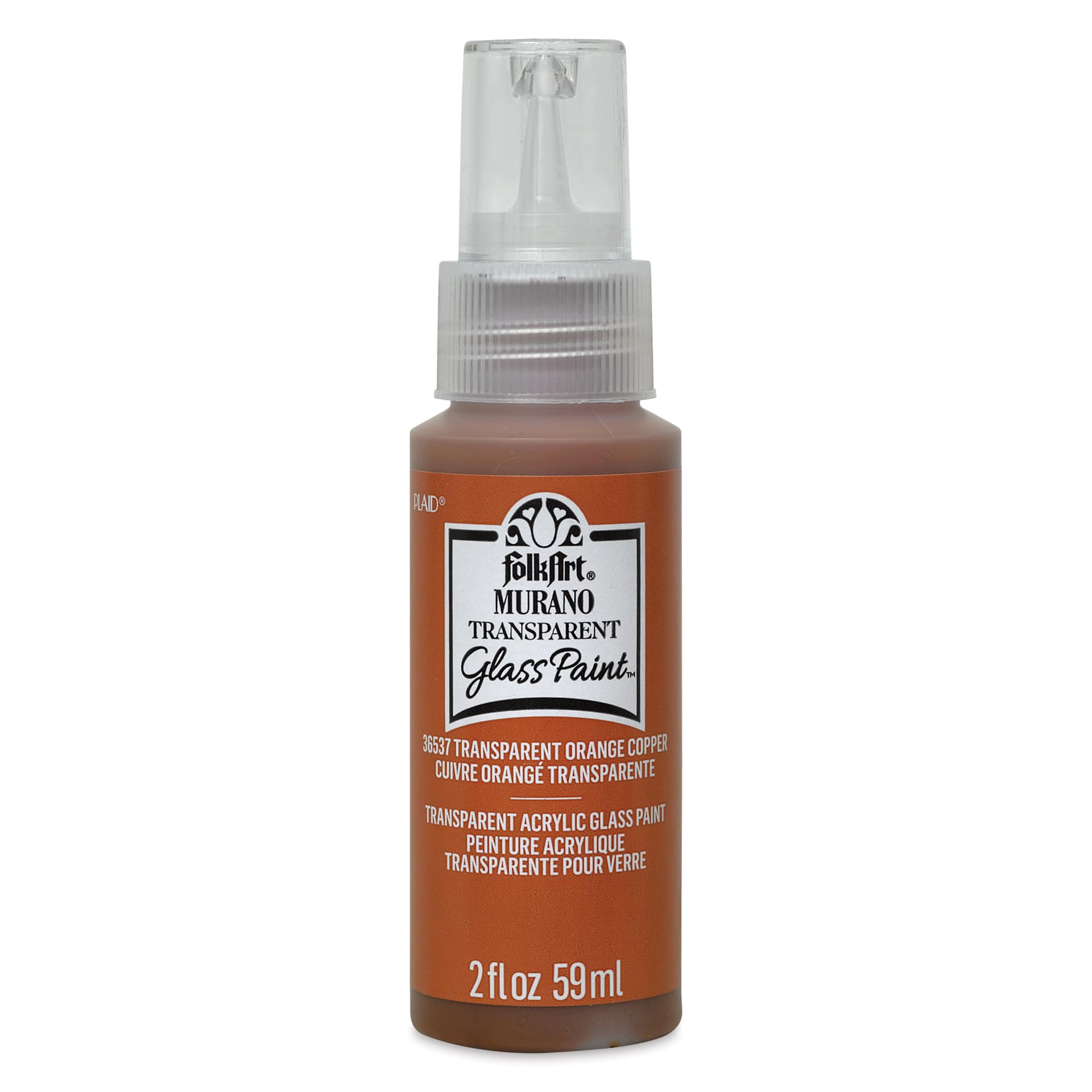 FolkArt Murano Glass Paint - Orange Copper, 2 oz